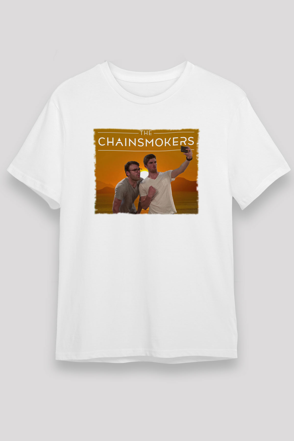 The Chainsmokers Beyaz Unisex Tişört T-Shirt - TişörtFabrikası