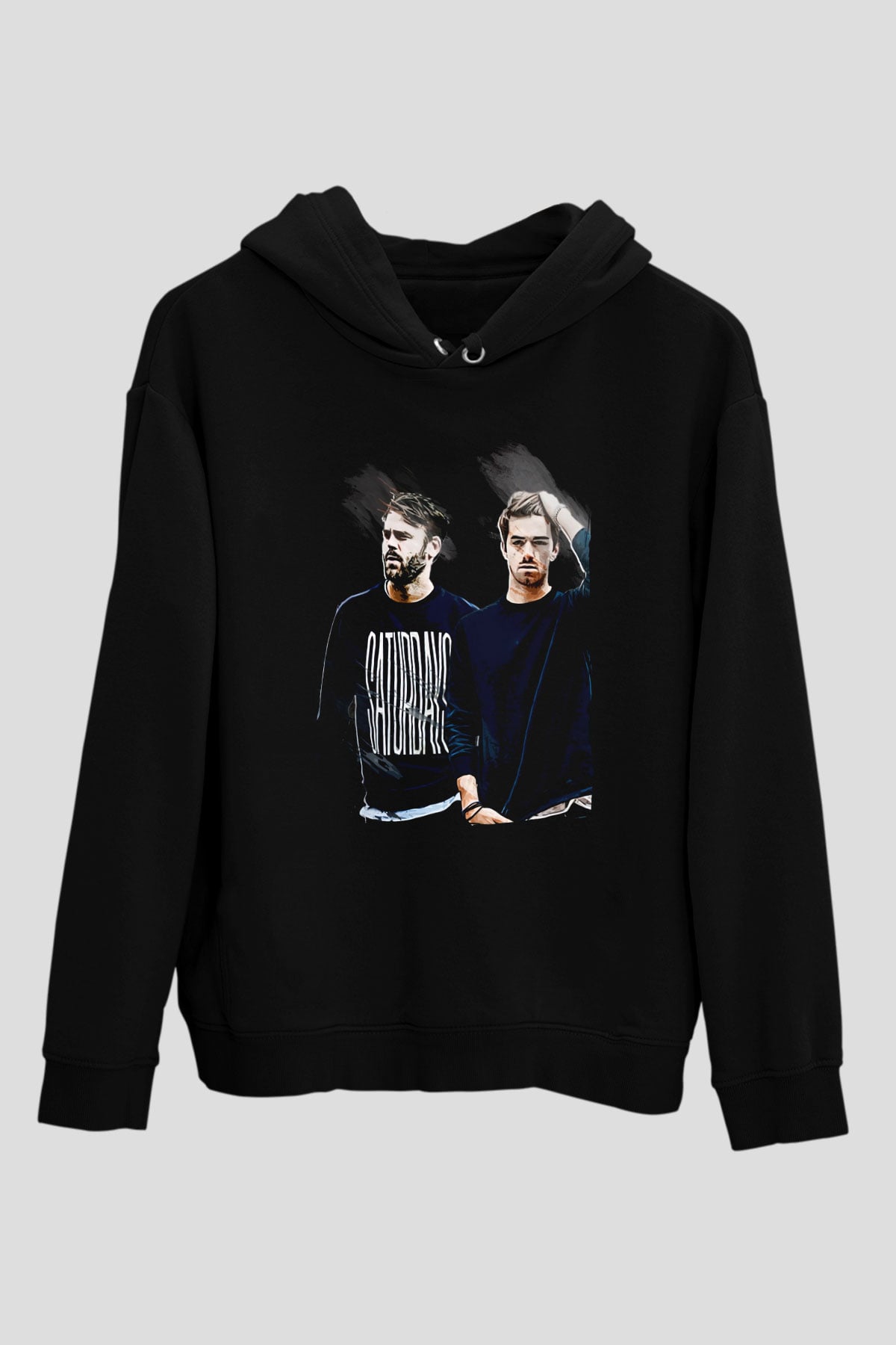 The Chainsmokers Siyah Unisex Kapüşonlu Sweatshirt