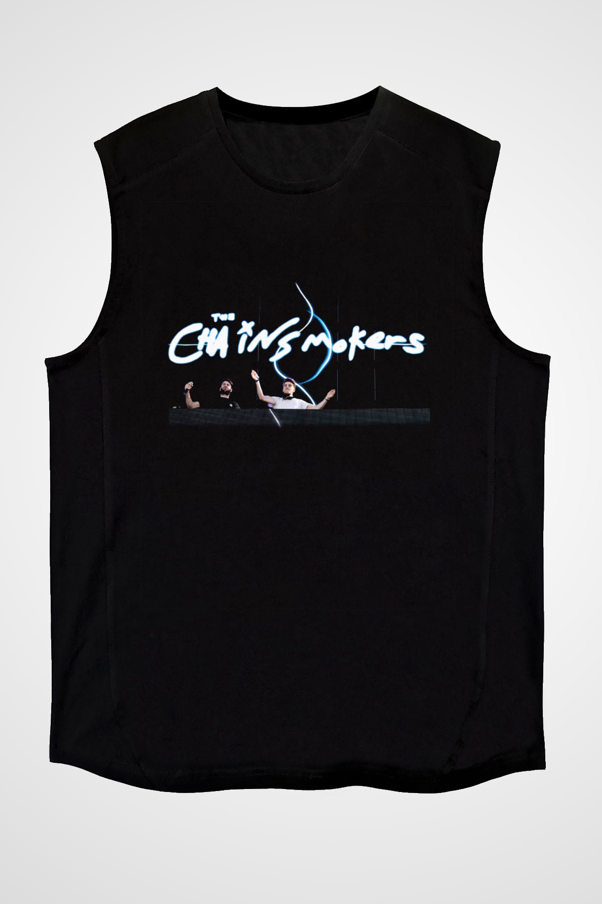 The Chainsmokers Siyah Unisex Kolsuz Tişört