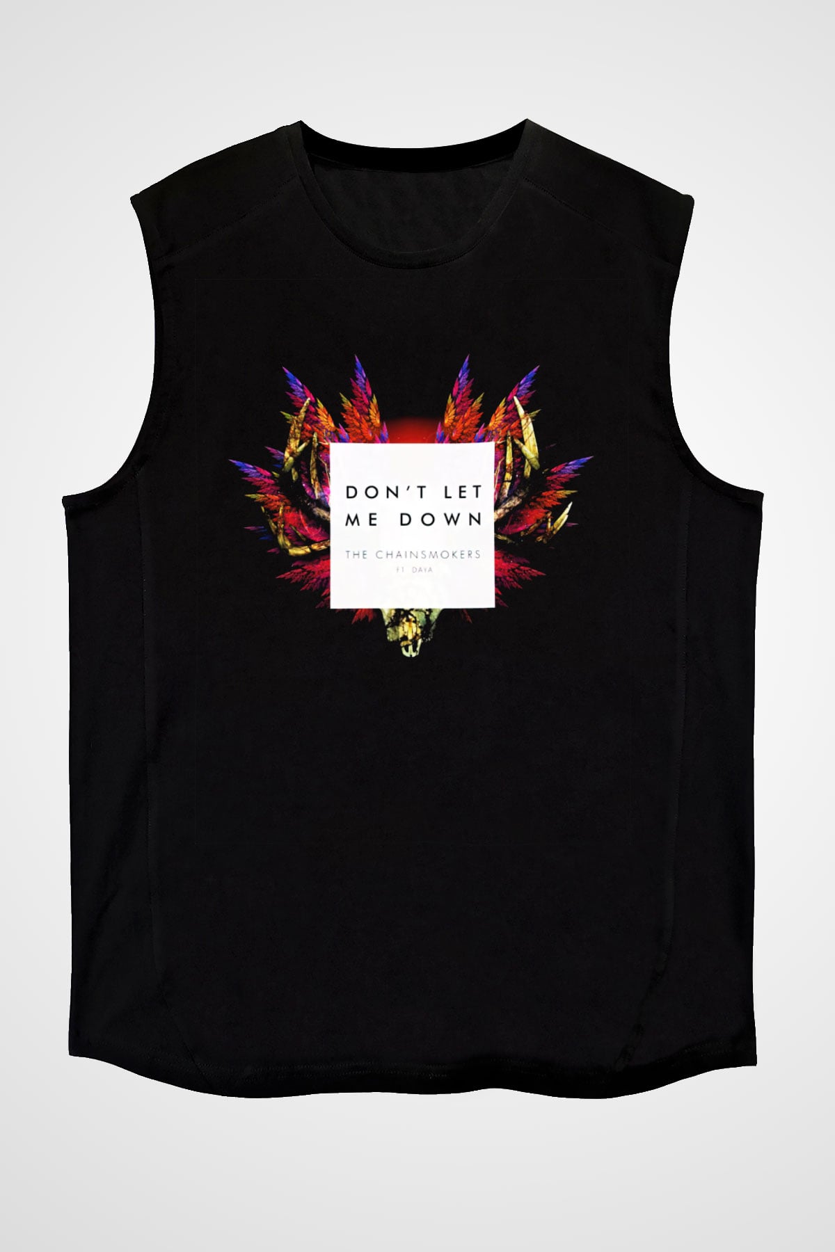 The Chainsmokers Siyah Unisex Kolsuz Tişört