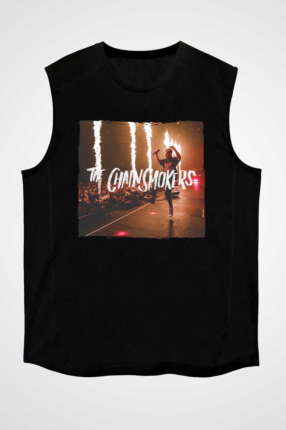 The Chainsmokers Siyah Unisex Kolsuz Tişört