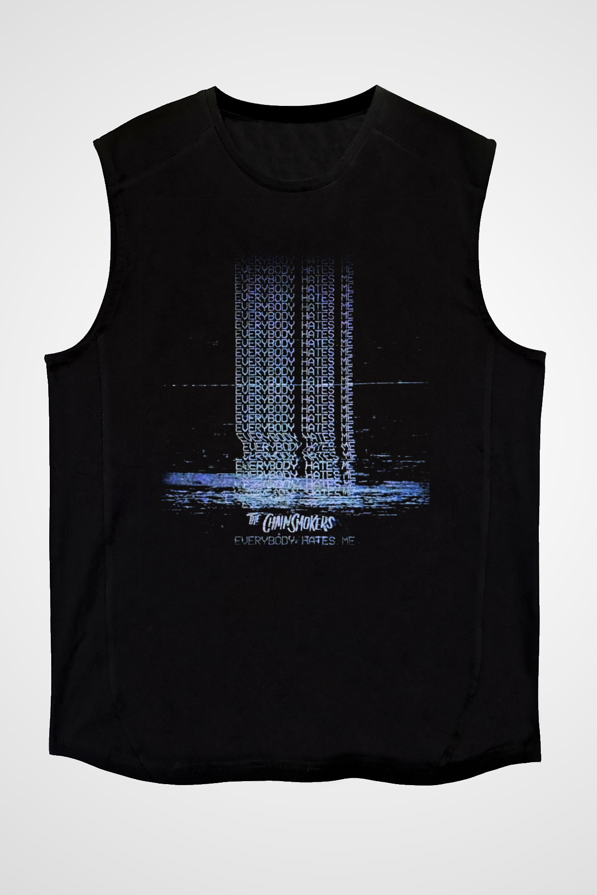 The Chainsmokers Siyah Unisex Kolsuz Tişört