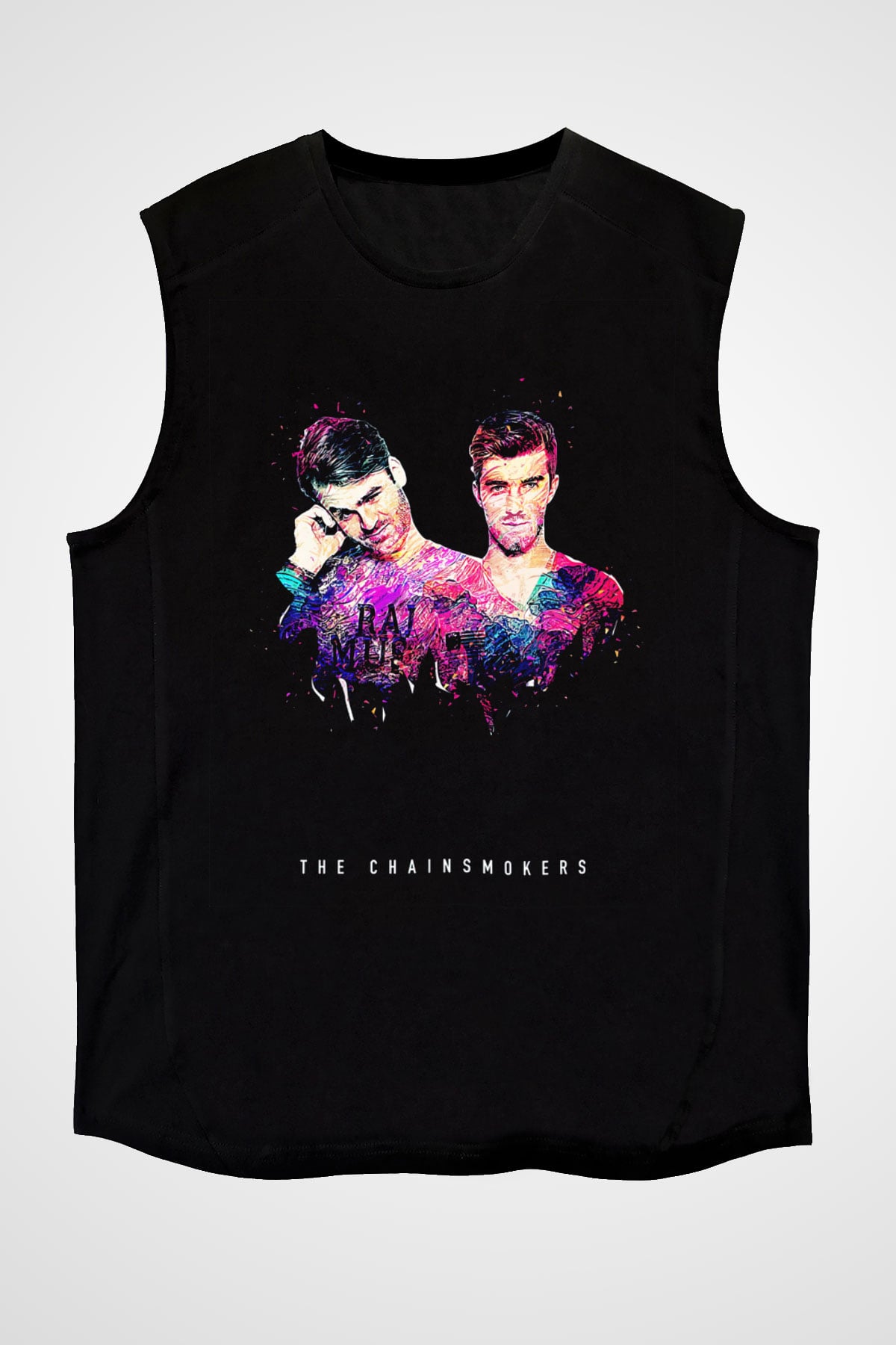 The Chainsmokers Siyah Unisex Kolsuz Tişört