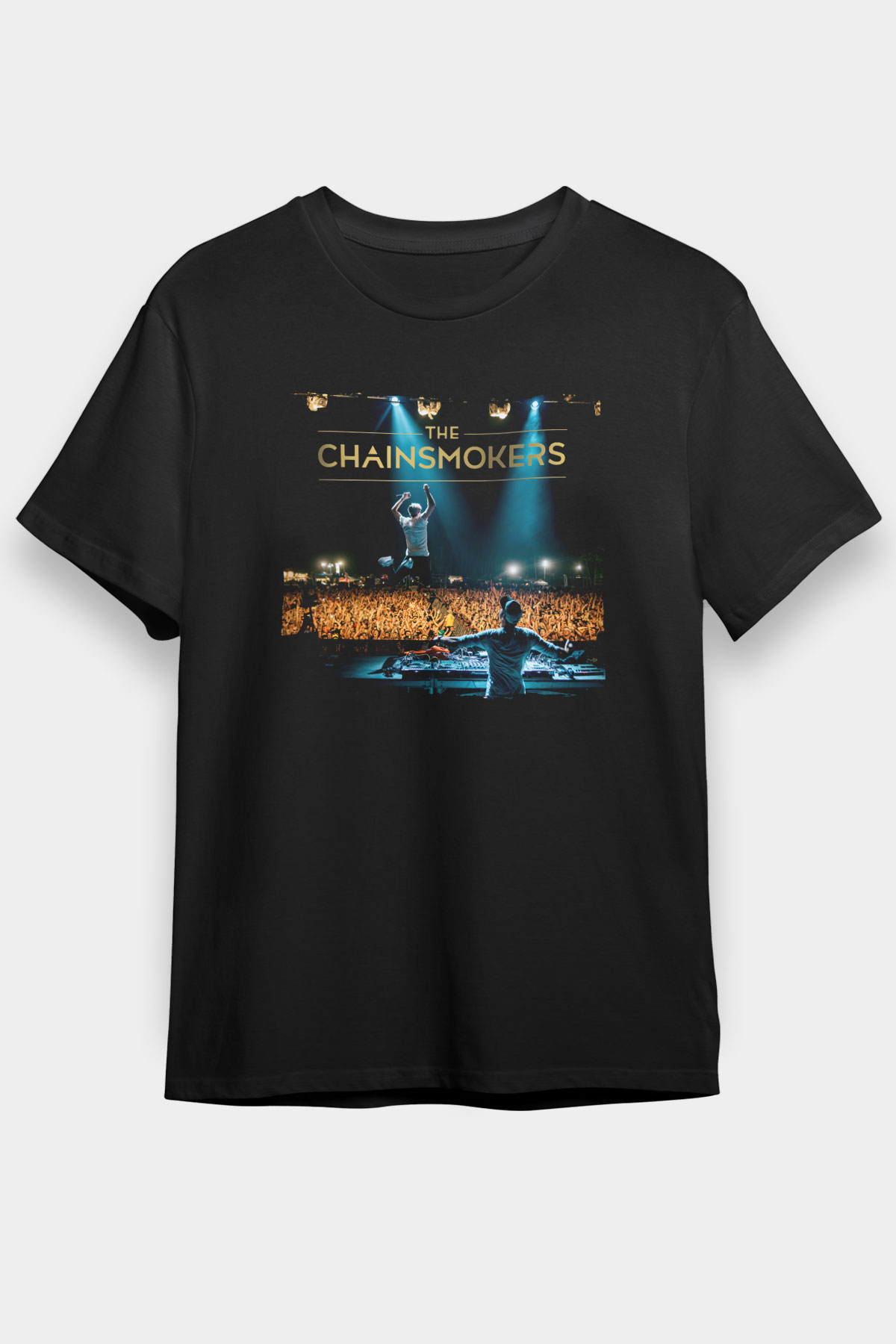 The Chainsmokers Siyah Unisex Tişört T-Shirt - TişörtFabrikası