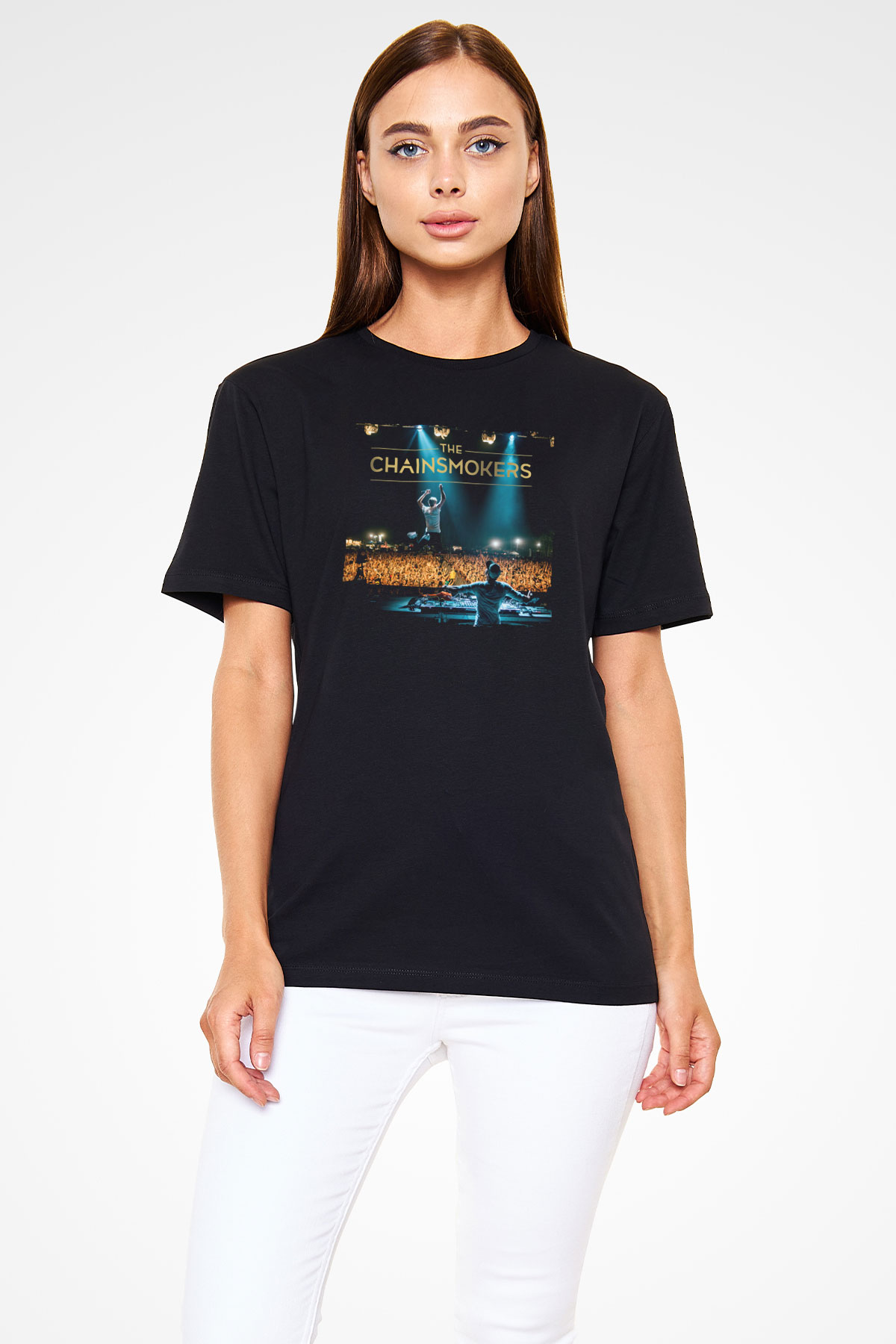 The Chainsmokers Siyah Unisex Tişört T-Shirt - TişörtFabrikası