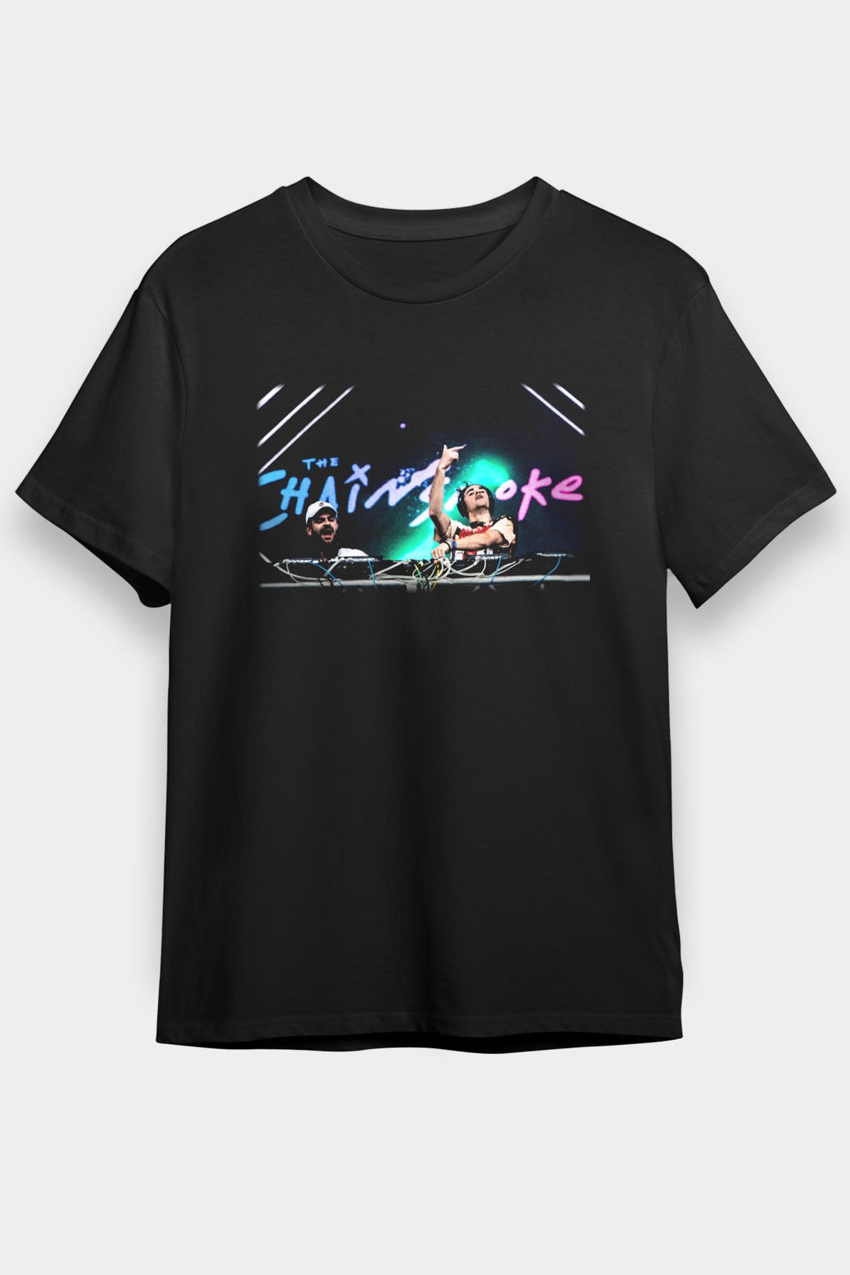 The Chainsmokers Siyah Unisex Tişört T-Shirt - TişörtFabrikası