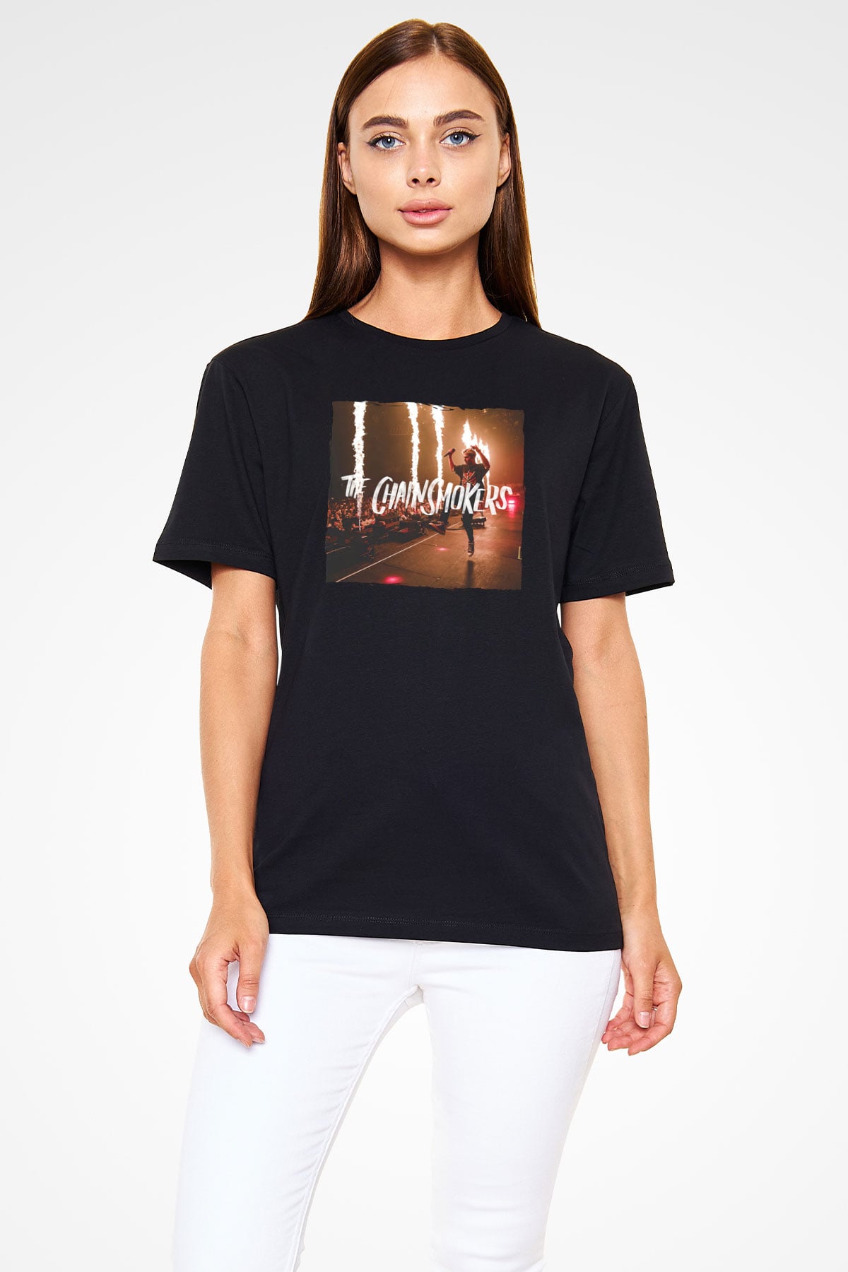 The Chainsmokers Siyah Unisex Tişört T-Shirt - TişörtFabrikası