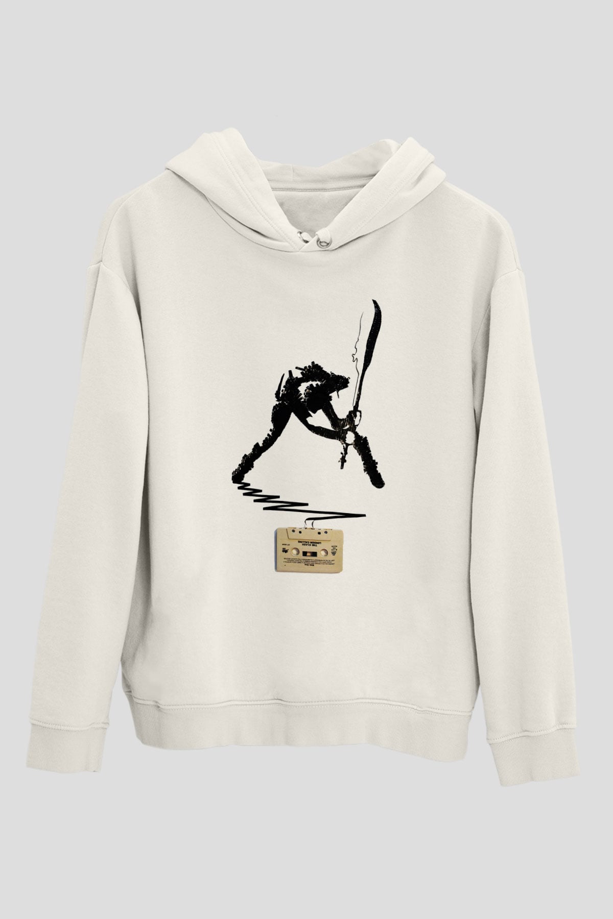 The Clash Beyaz Unisex Kapşonlu Sweatshirt