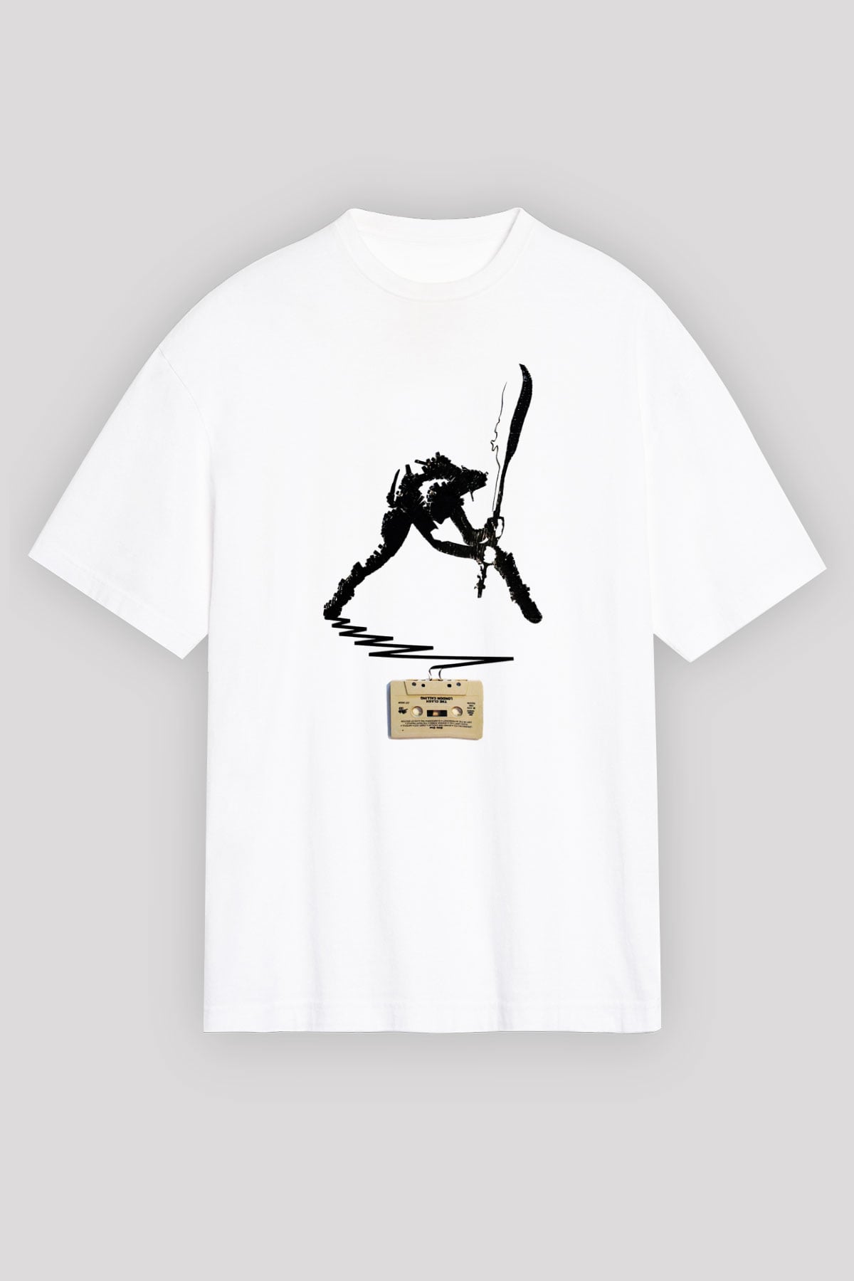 The Clash Beyaz Unisex Oversize Tişört T-Shirt