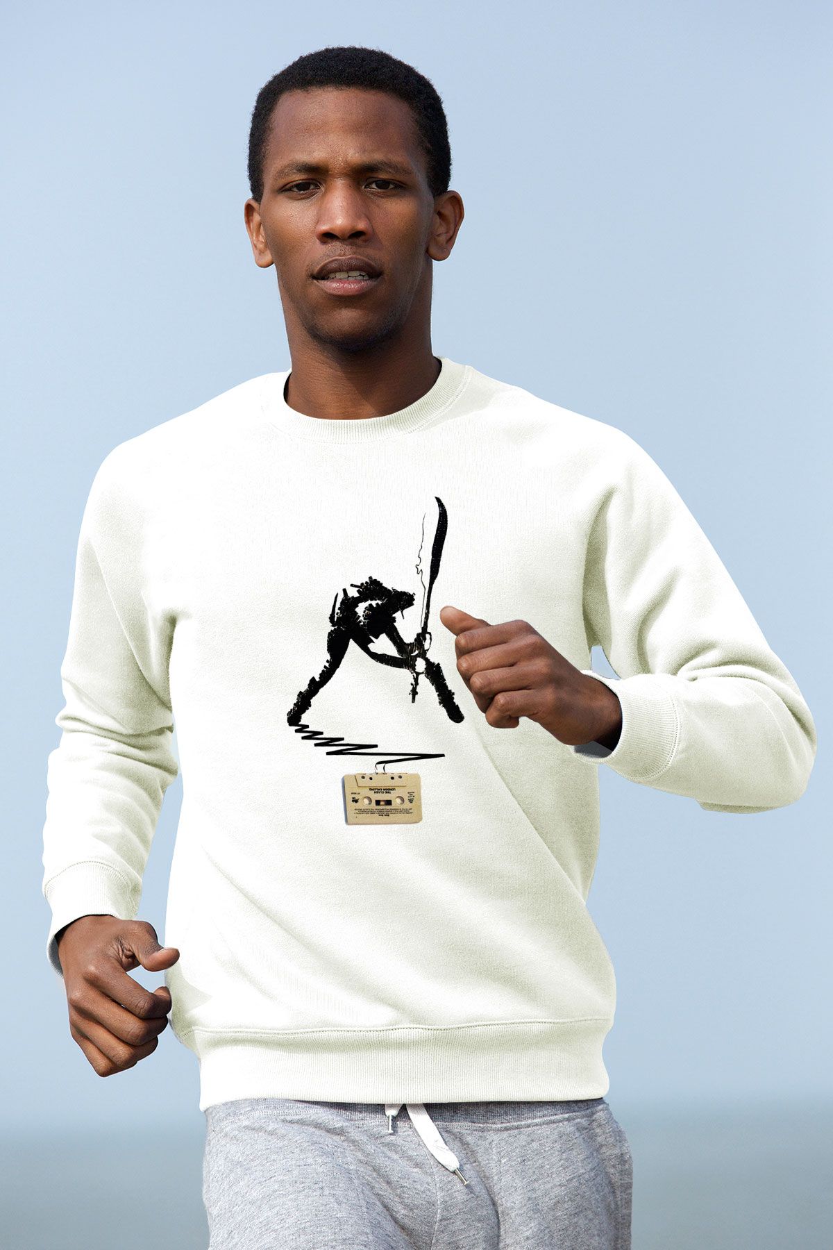 The Clash Beyaz Unisex Sweatshirt