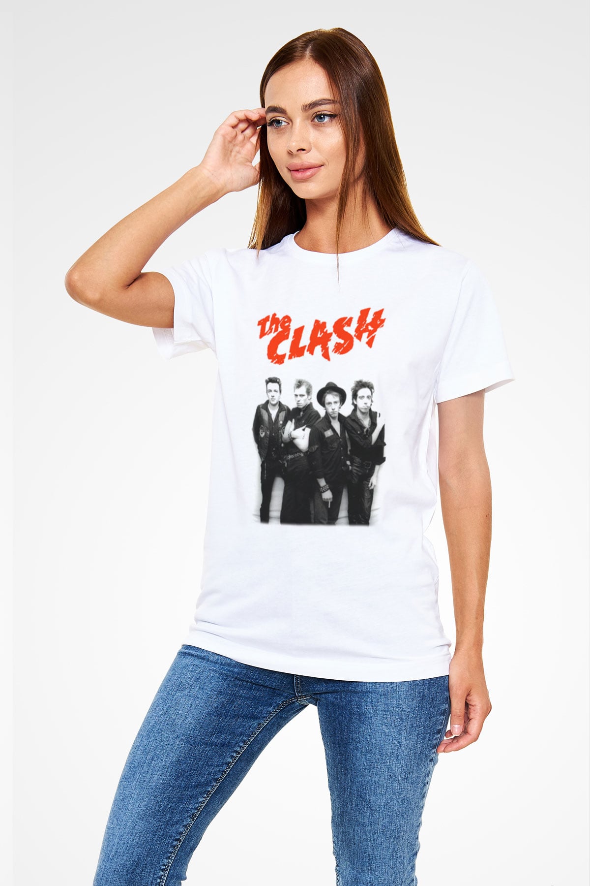 The Clash Beyaz Unisex Tişört T-Shirt - TişörtFabrikası