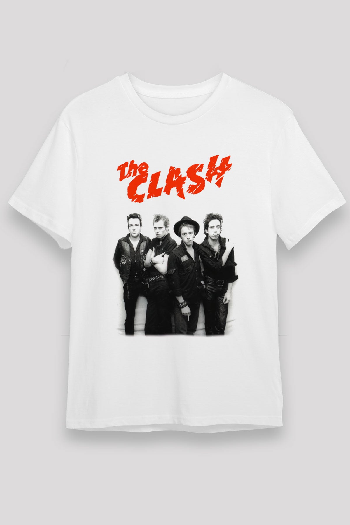 The Clash Beyaz Unisex Tişört T-Shirt - TişörtFabrikası