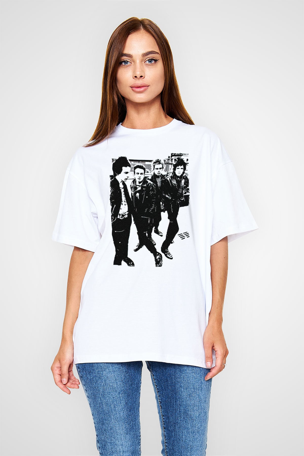 The Clash Siyah Unisex Oversize Tişört T-Shirt