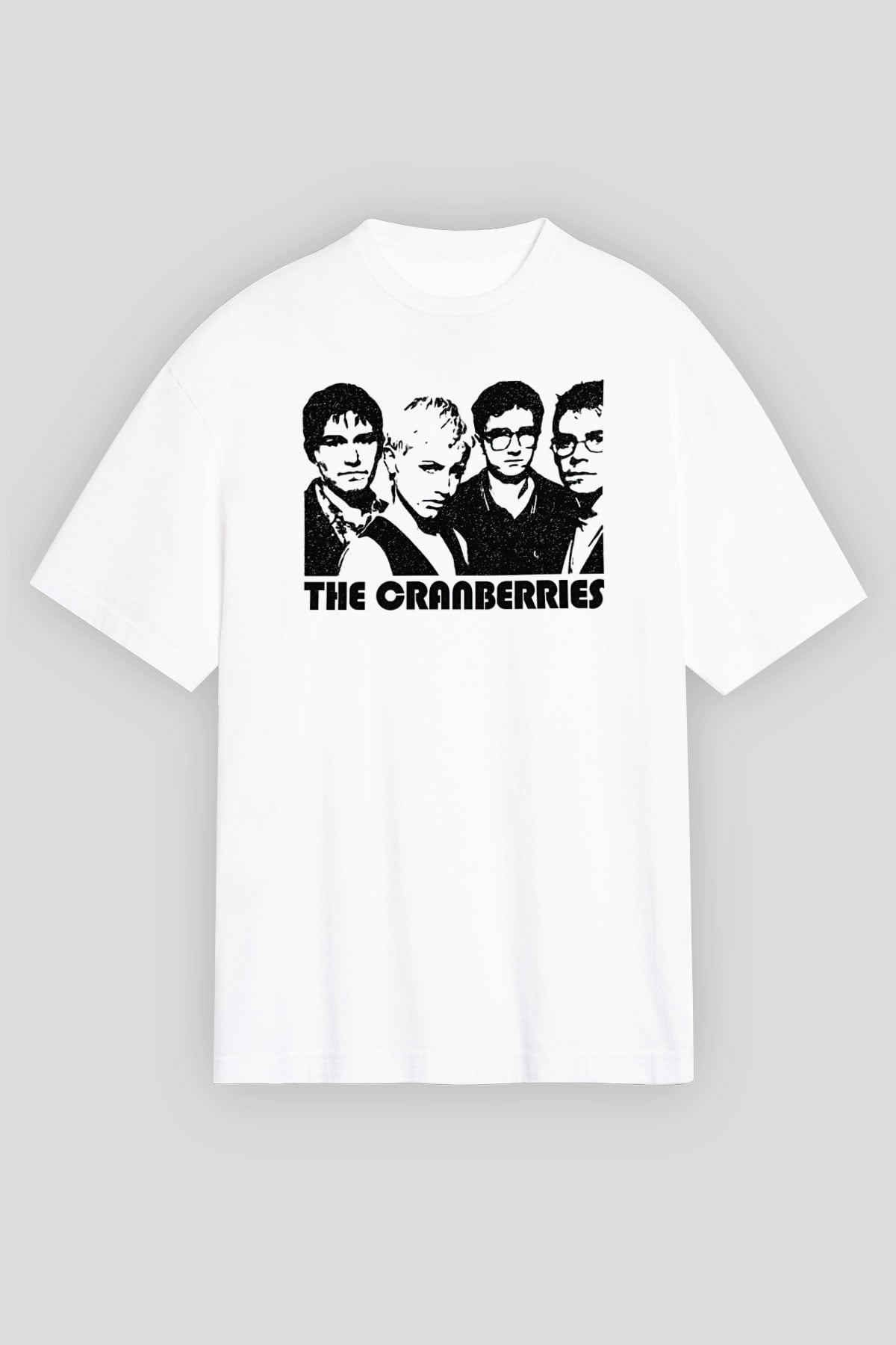 The Cranberries Baskılı Beyaz Unisex Oversize Tişört - Tshirt