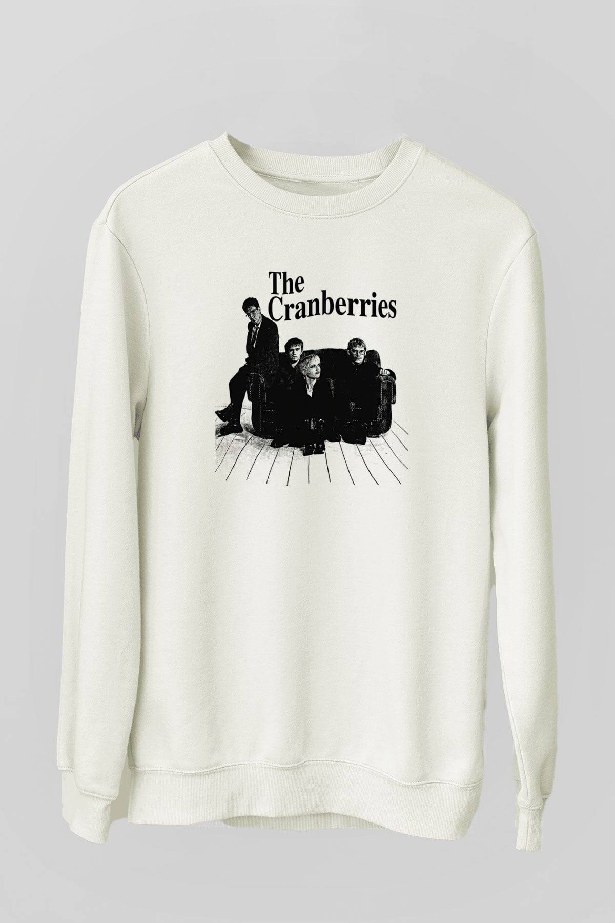 The Cranberries Baskılı Beyaz Unisex Sweatshirt