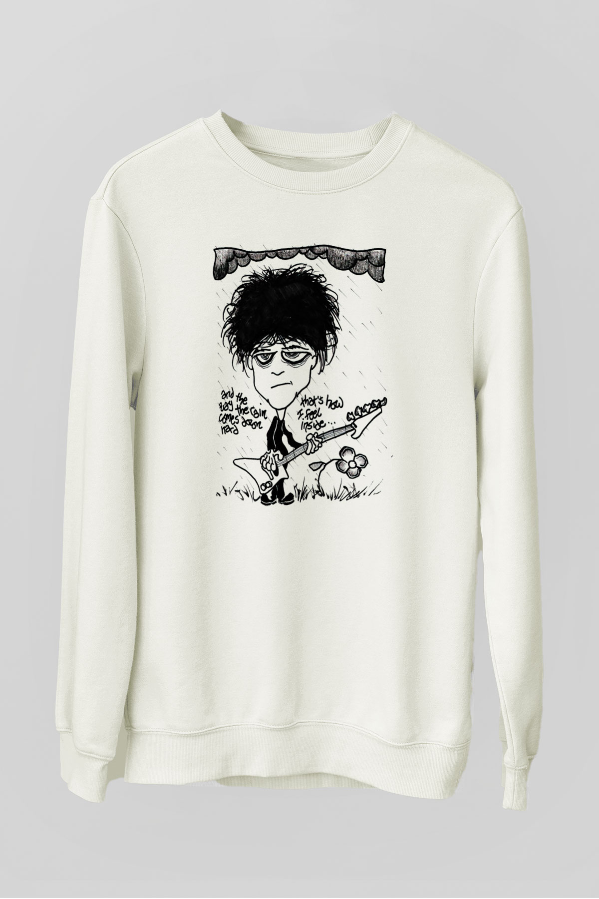 The Cure Beyaz Unisex Sweatshirt