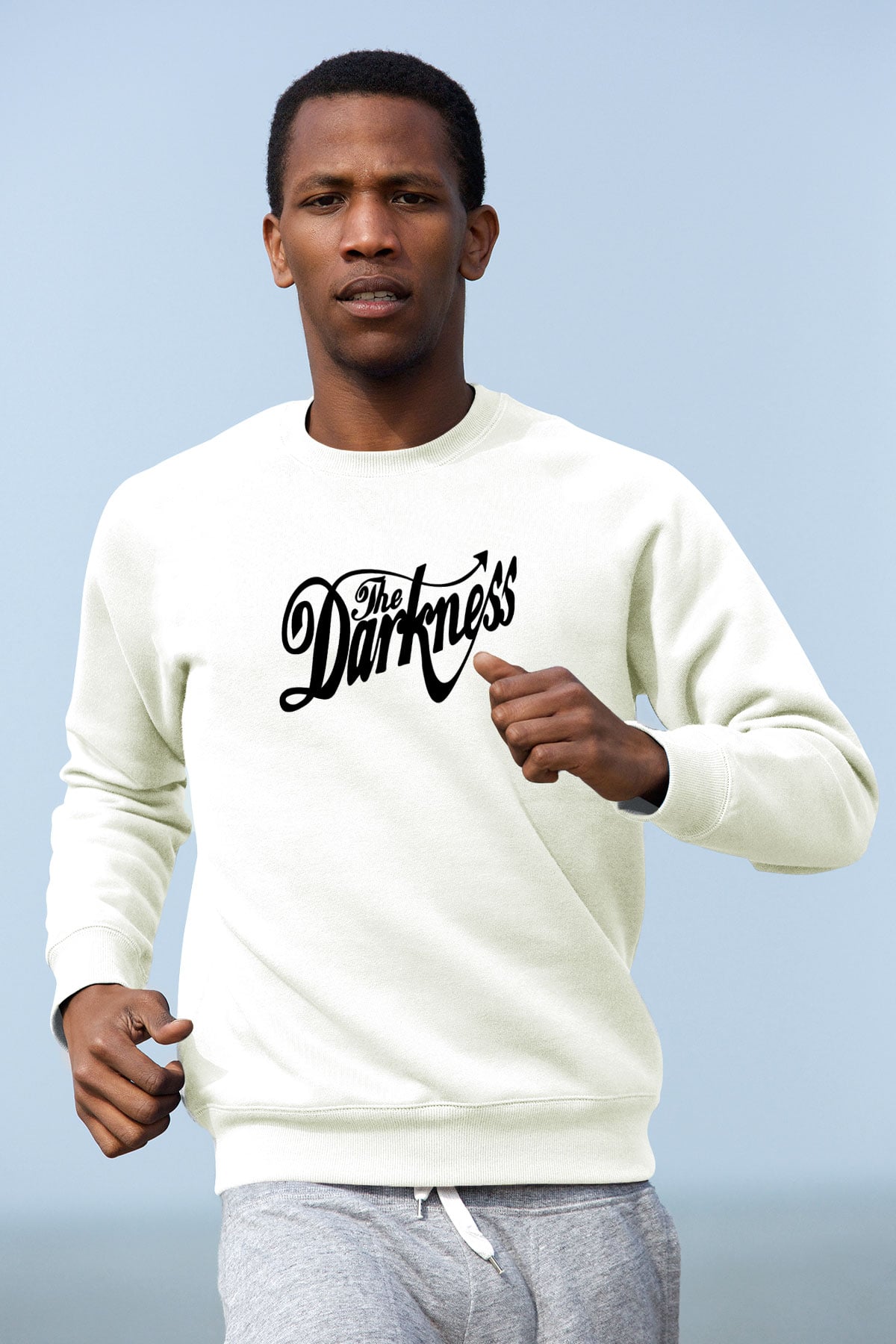 The Darkness Beyaz Unisex Sweatshirt