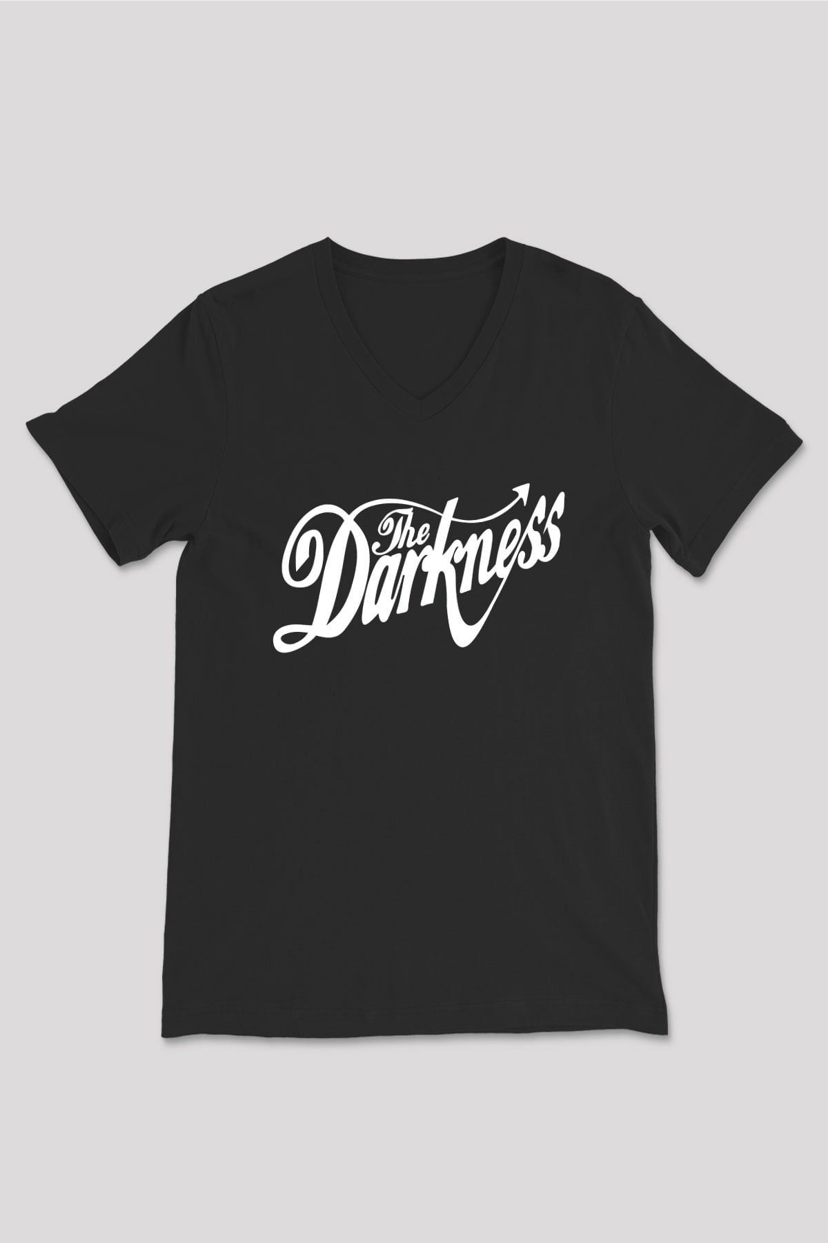 The Darkness Siyah Unisex V Yaka Tişört T-Shirt
