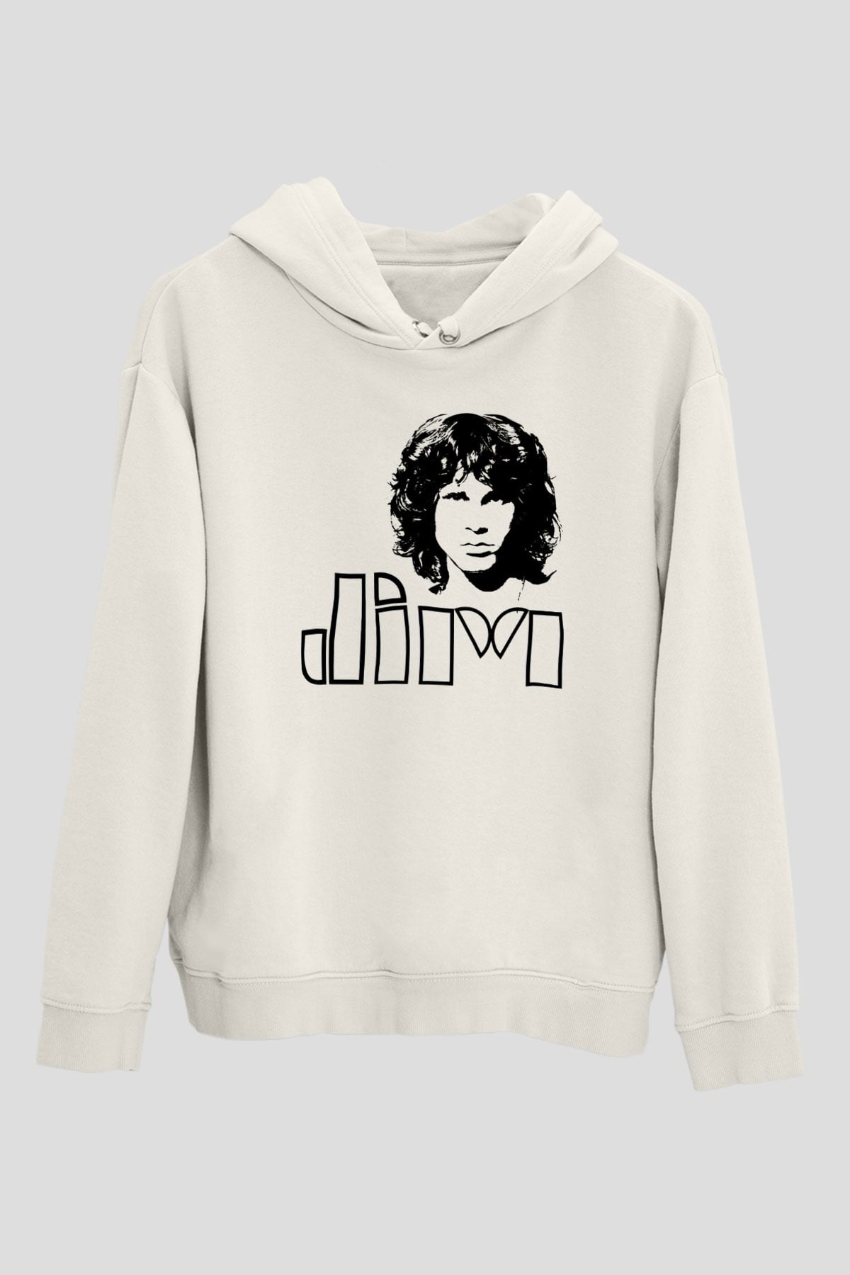 The Doors Beyaz Unisex Kapüşonlu Sweatshirt