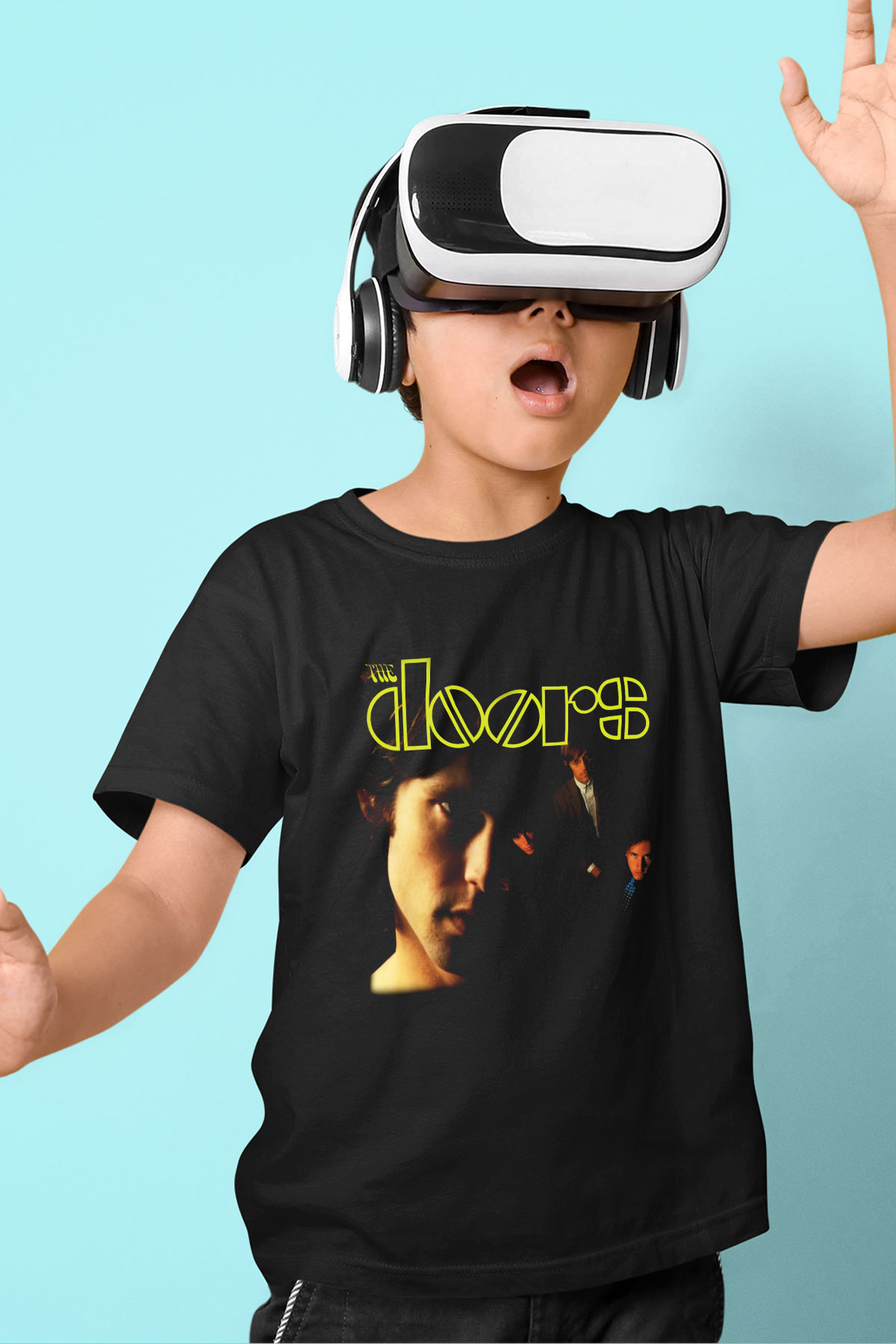 The Doors Siyah Unisex Çocuk Tişört