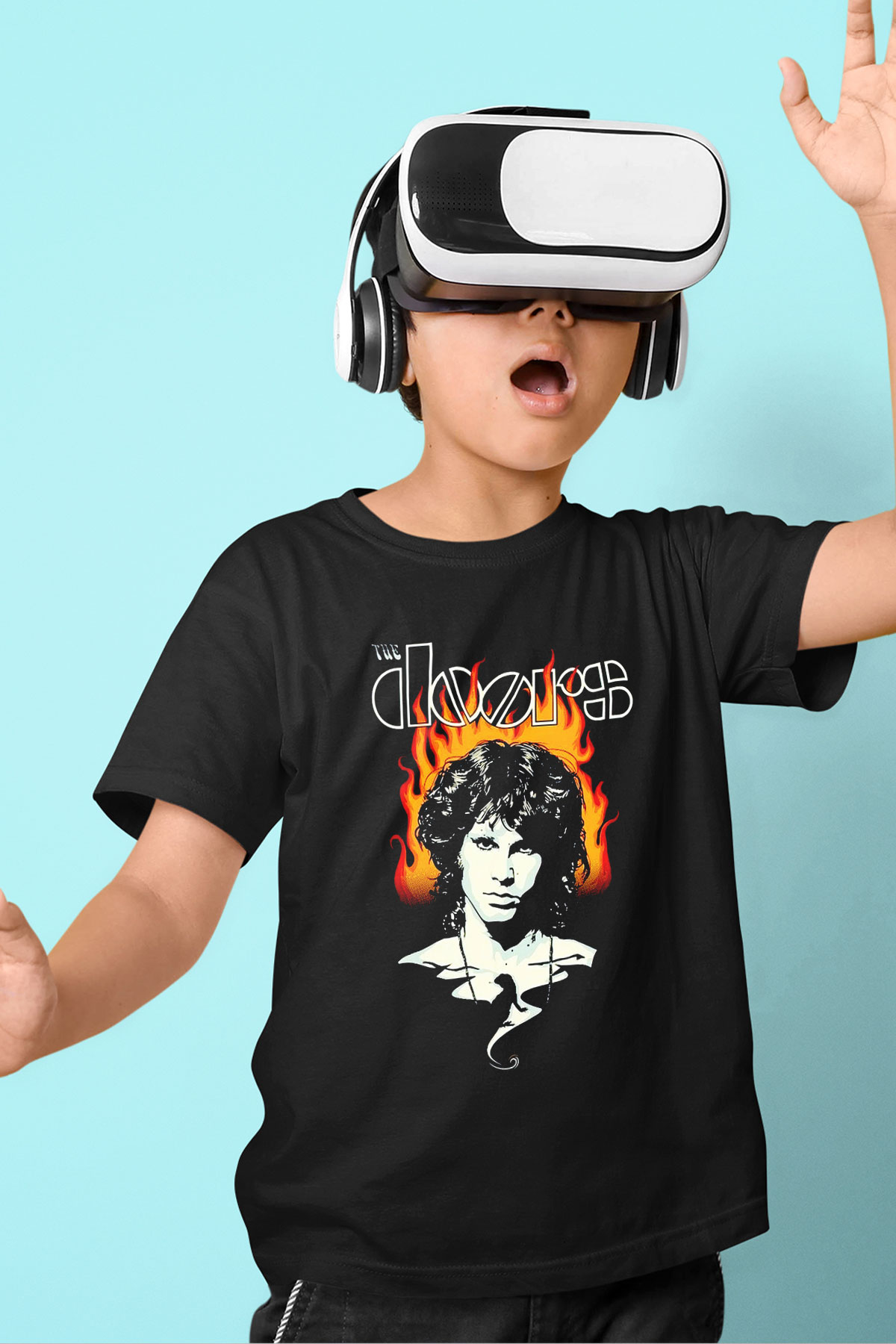The Doors Siyah Unisex Çocuk Tişört