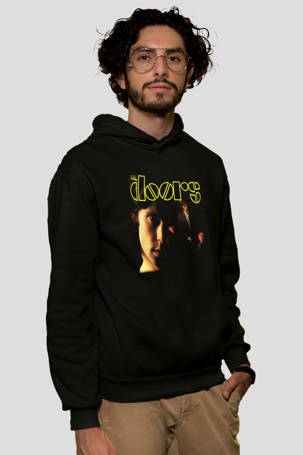 The Doors Siyah Unisex Kapüşonlu Sweatshirt
