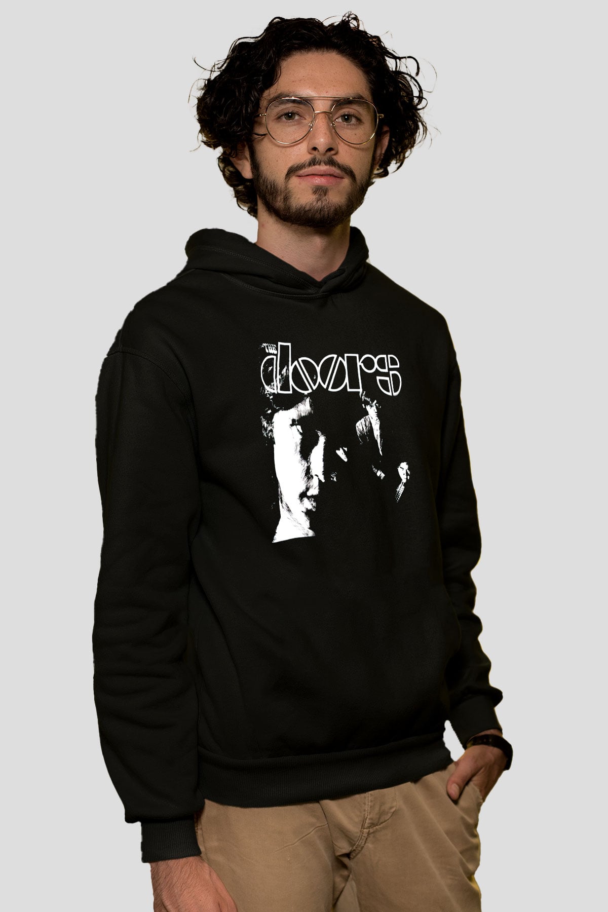 The Doors Siyah Unisex Kapüşonlu Sweatshirt