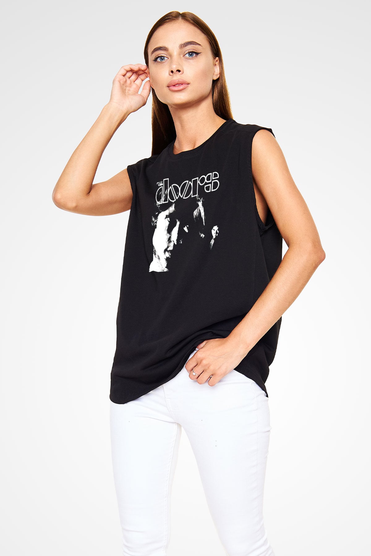 The Doors Siyah Unisex Kolsuz Tişört