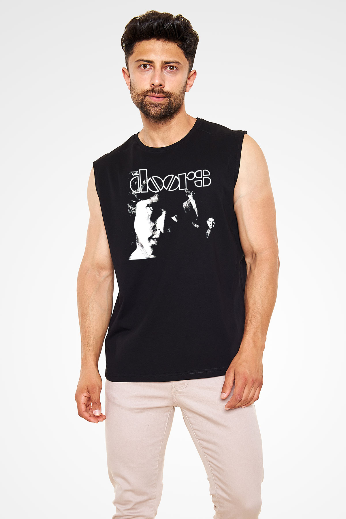 The Doors Siyah Unisex Kolsuz Tişört