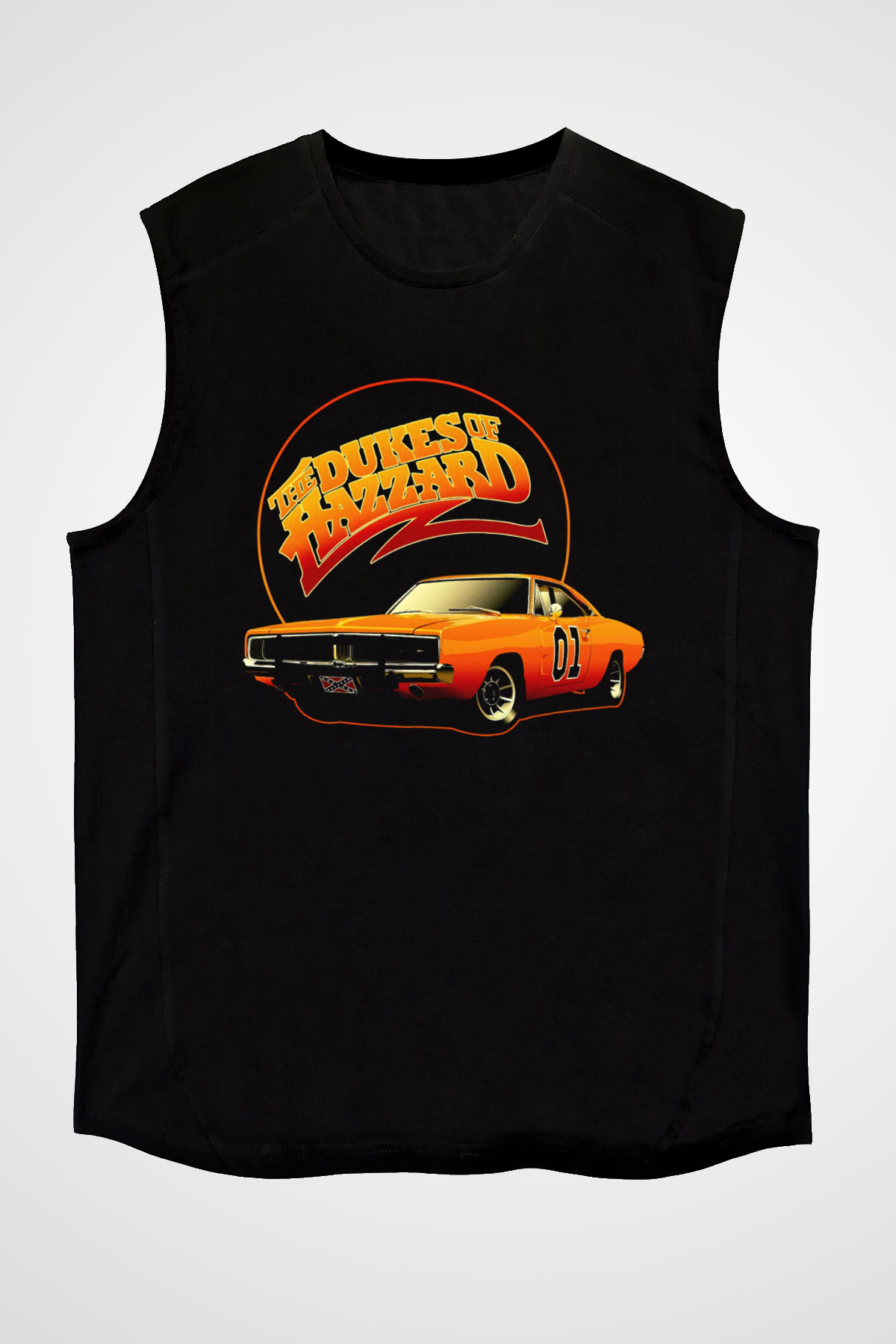 The Dukes of Hazzard Siyah Unisex  Kolsuz Tişört