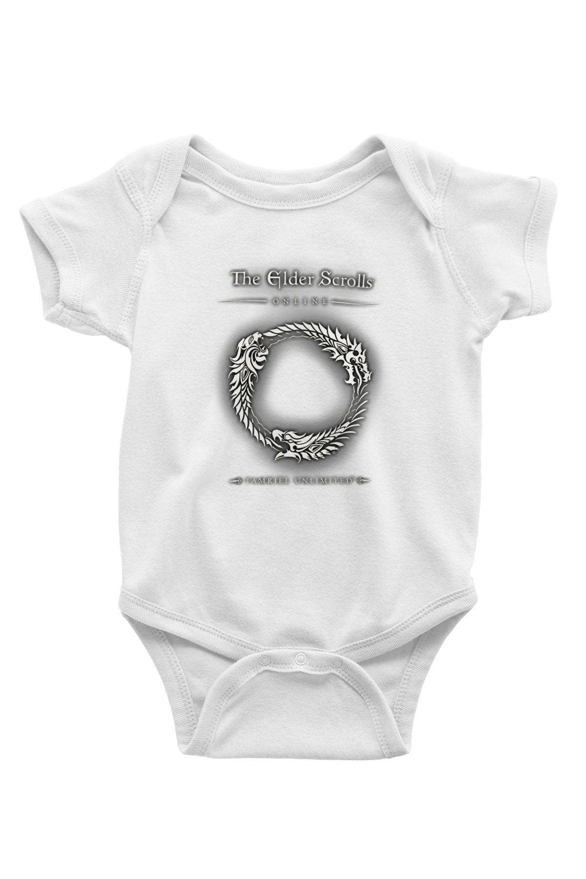 The Elder Scrolls Online Baskılı Beyaz Unisex Bebek Body - Zıbın