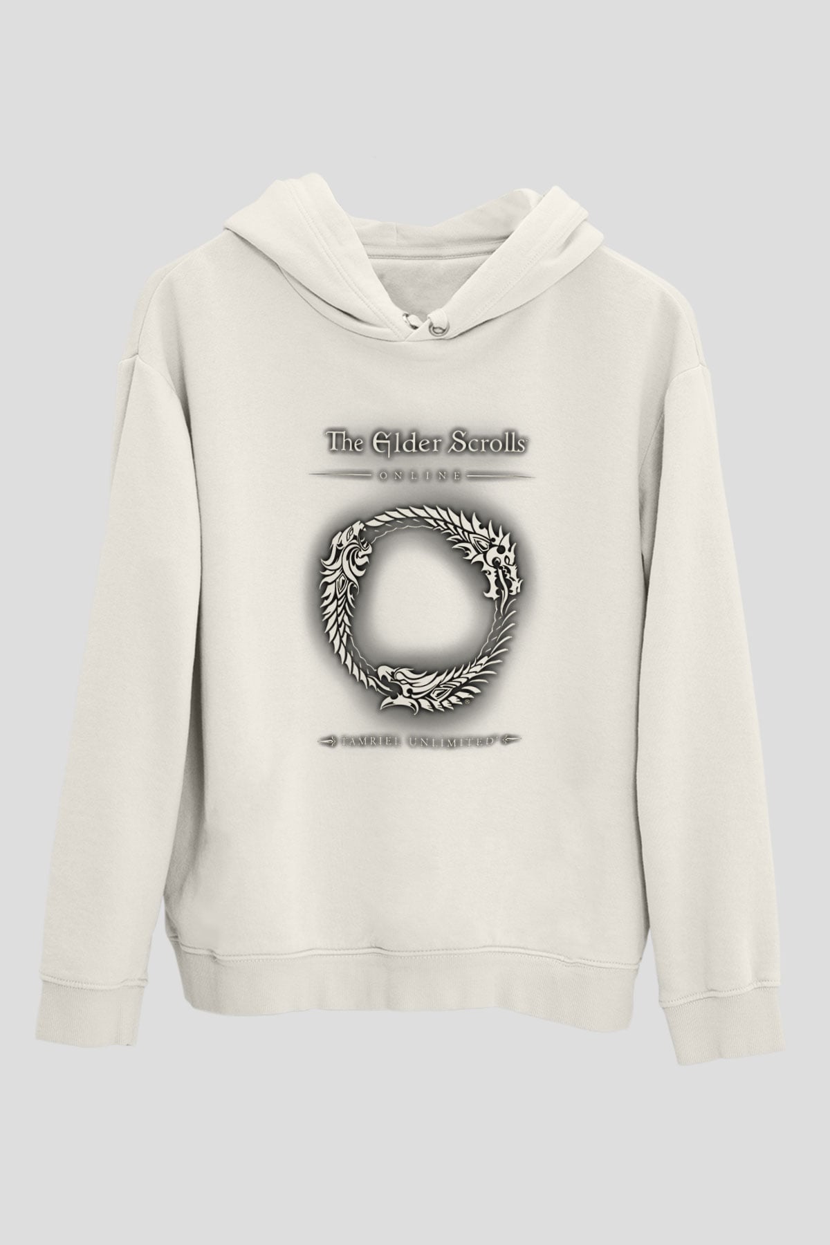 The Elder Scrolls Online Beyaz Unisex Kapşonlu Sweatshirt