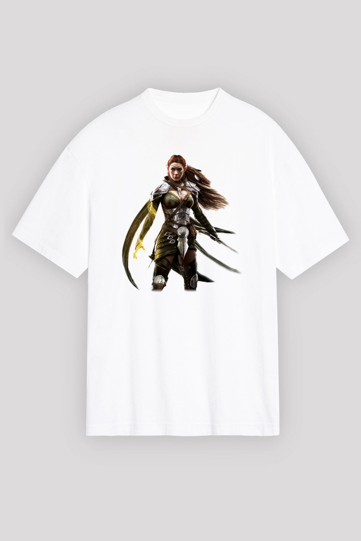 The Elder Scrolls Online Beyaz Unisex Oversize Tişört T-Shirt