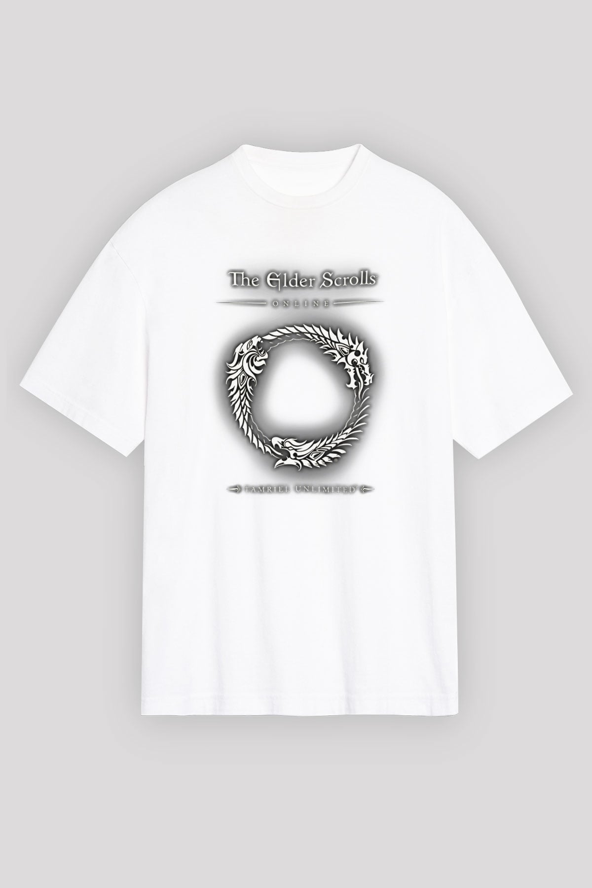 The Elder Scrolls Online Beyaz Unisex Oversize Tişört T-Shirt