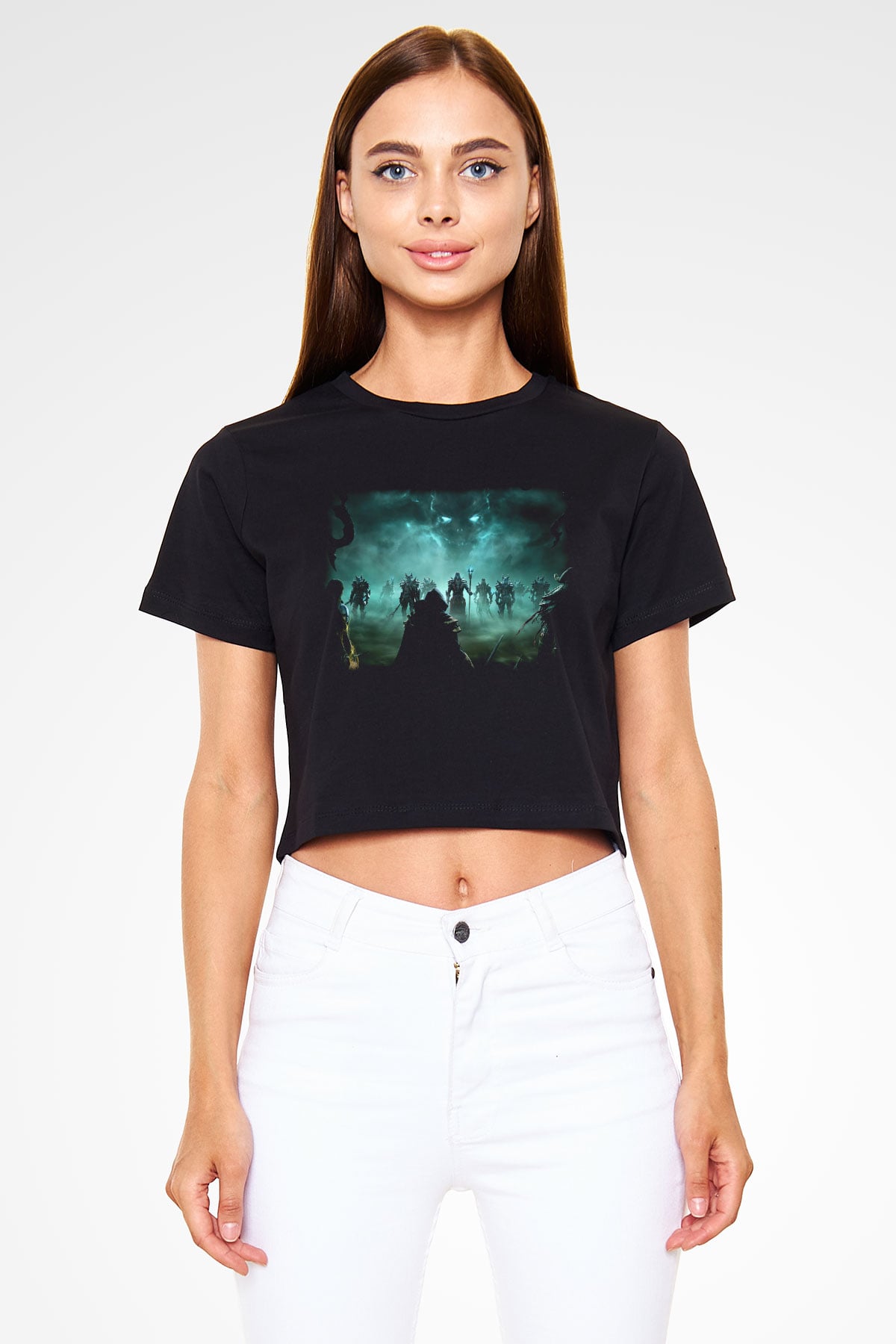 The Elder Scrolls Online Siyah Crop Top Tişört