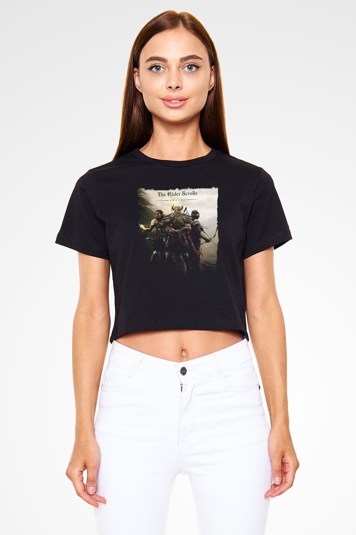 The Elder Scrolls Online Siyah  Crop Top Tişört