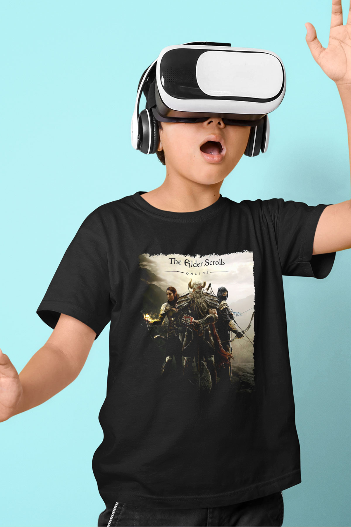 The Elder Scrolls Online Siyah Unisex Çocuk Tişört