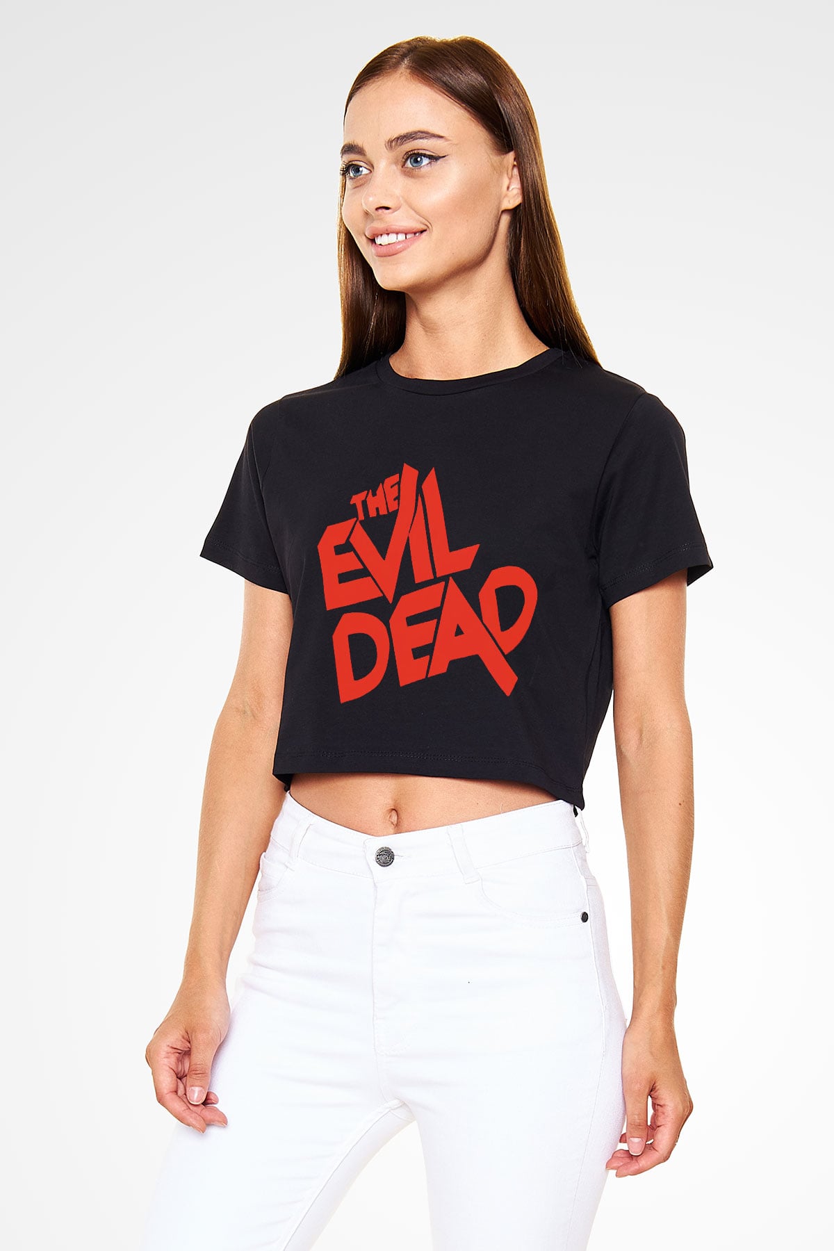 The Evil Dead Siyah Crop Top Tişört
