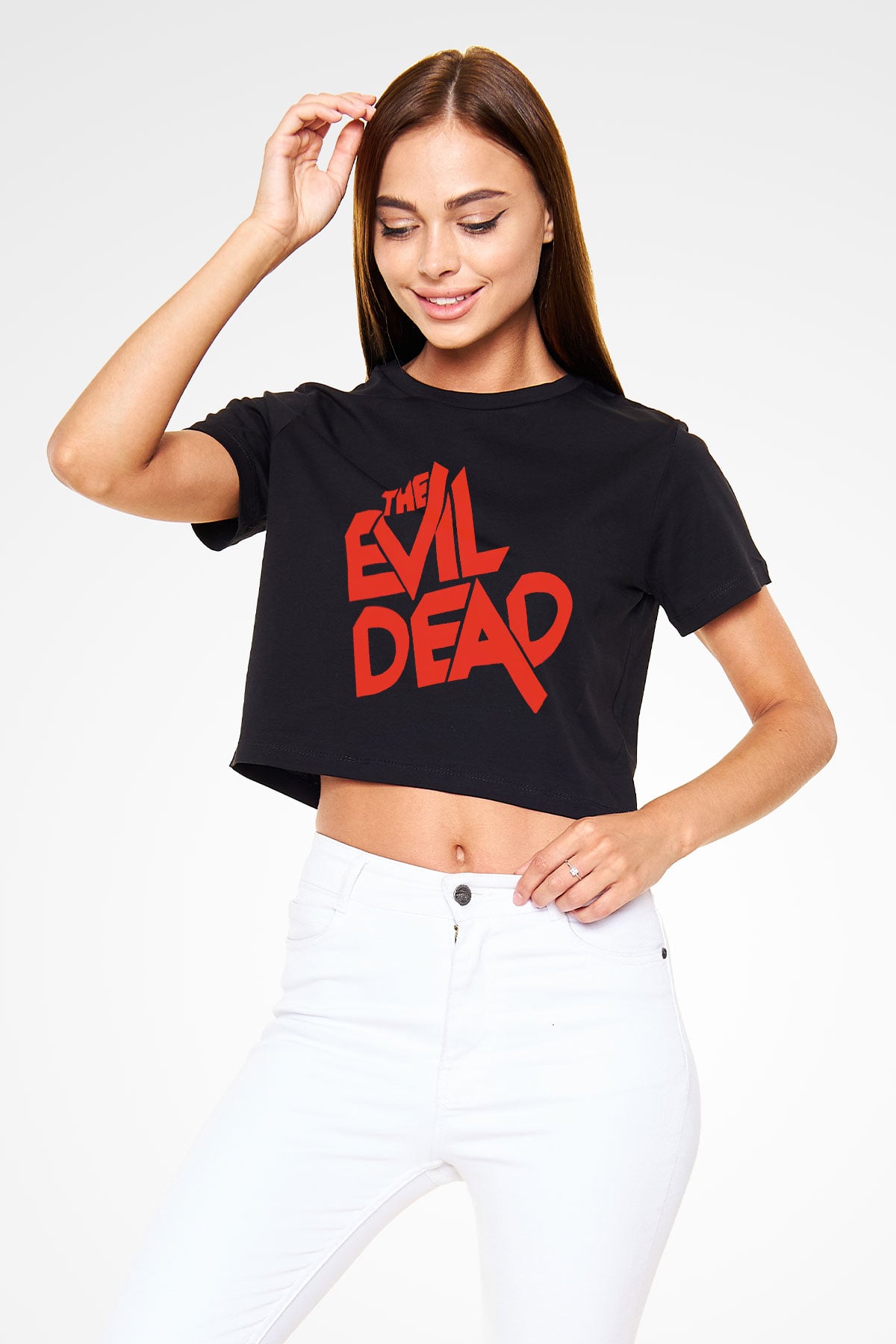 The Evil Dead Siyah Crop Top Tişört