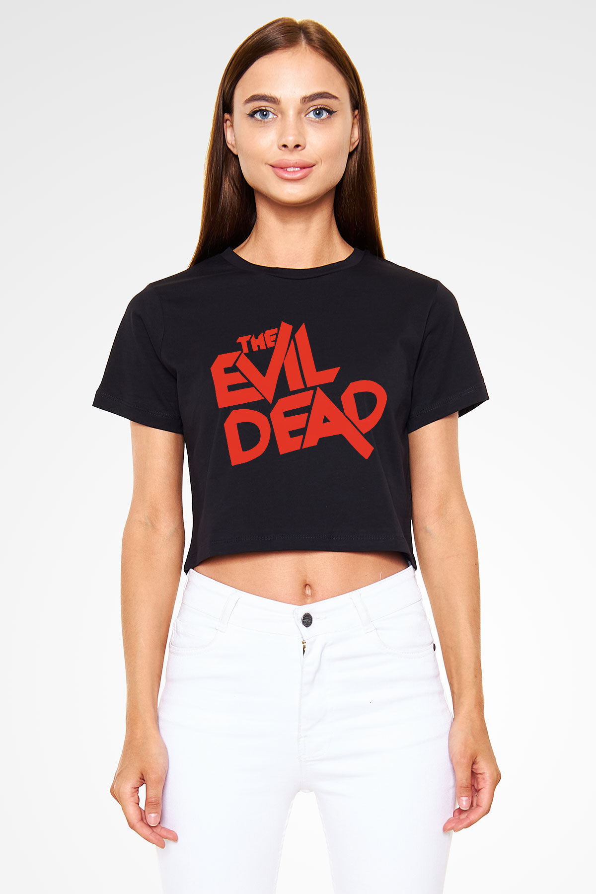 The Evil Dead Siyah Crop Top Tişört