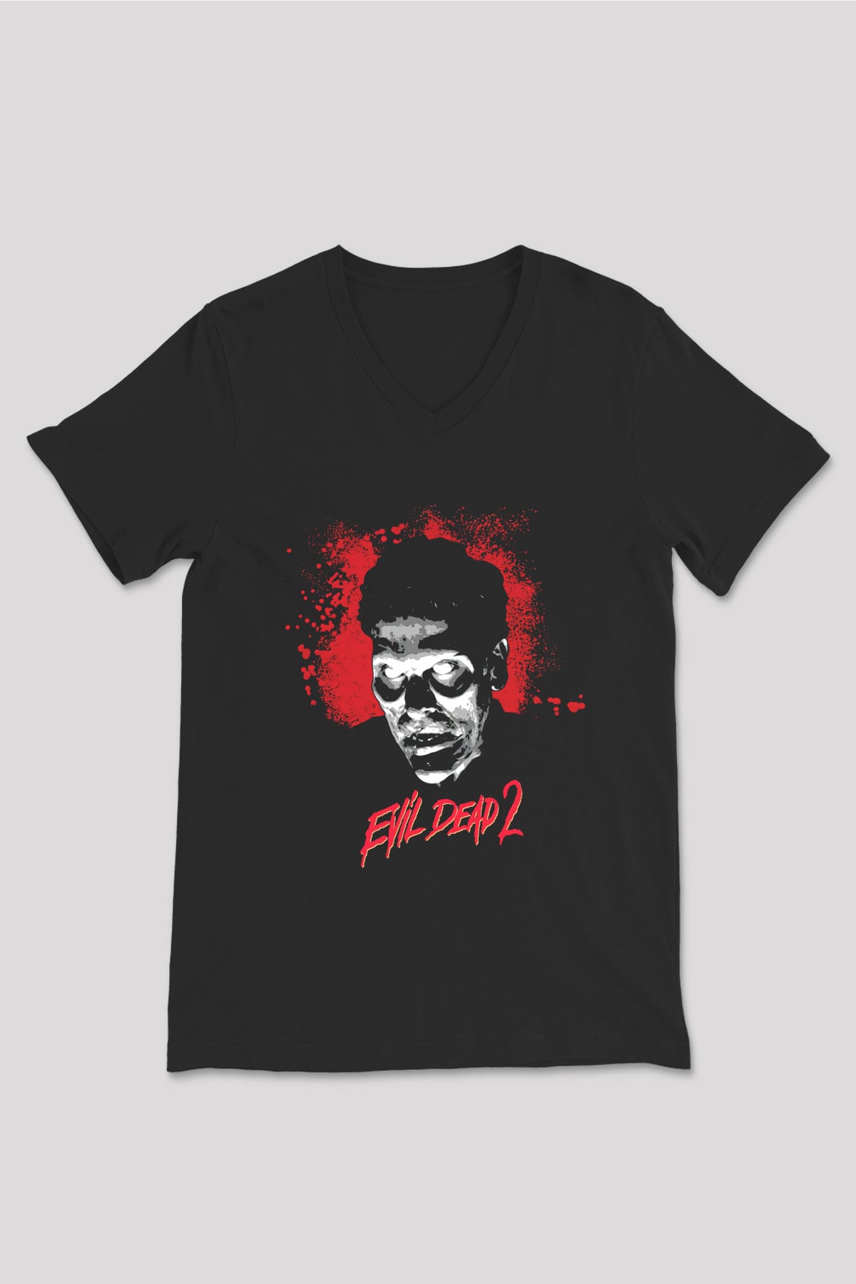 The Evil Dead Siyah Unisex V Yaka Tişört