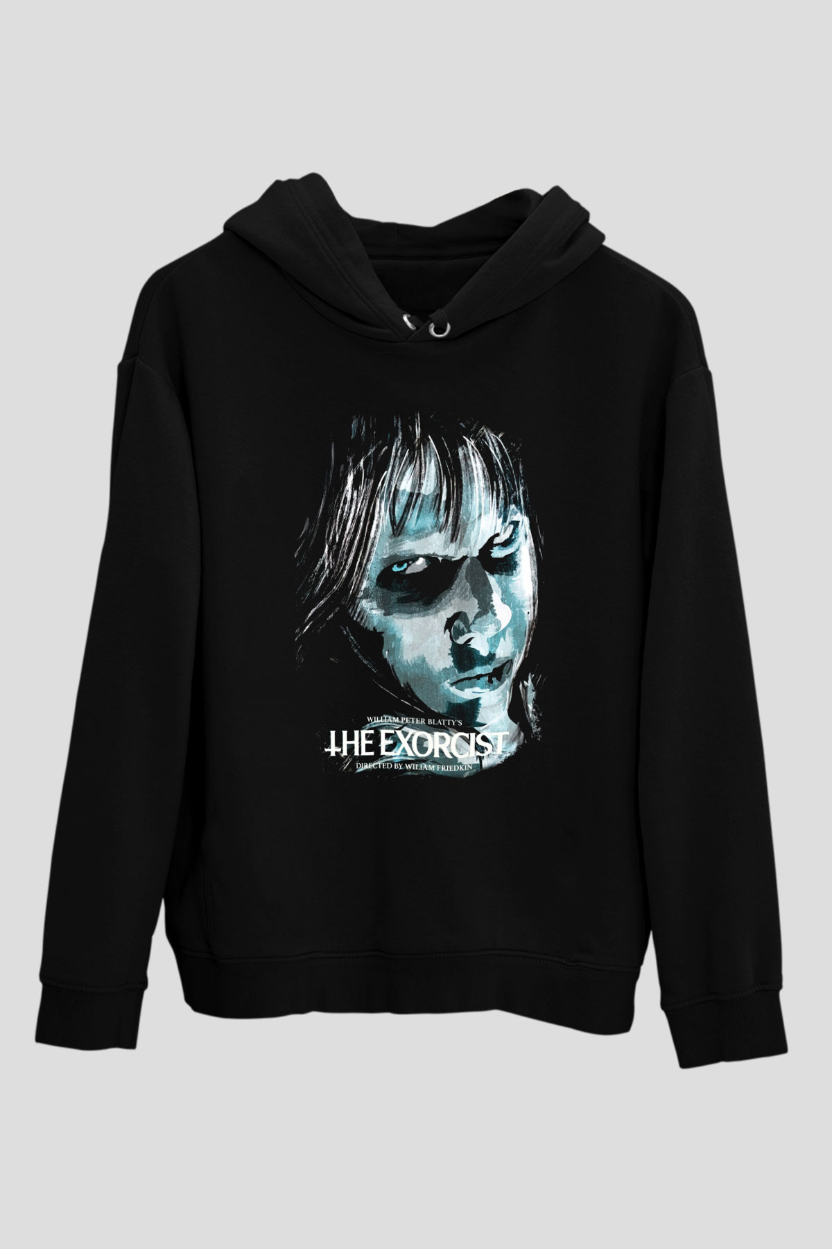 The Exorcist Siyah Unisex Kapüşonlu Sweatshirt