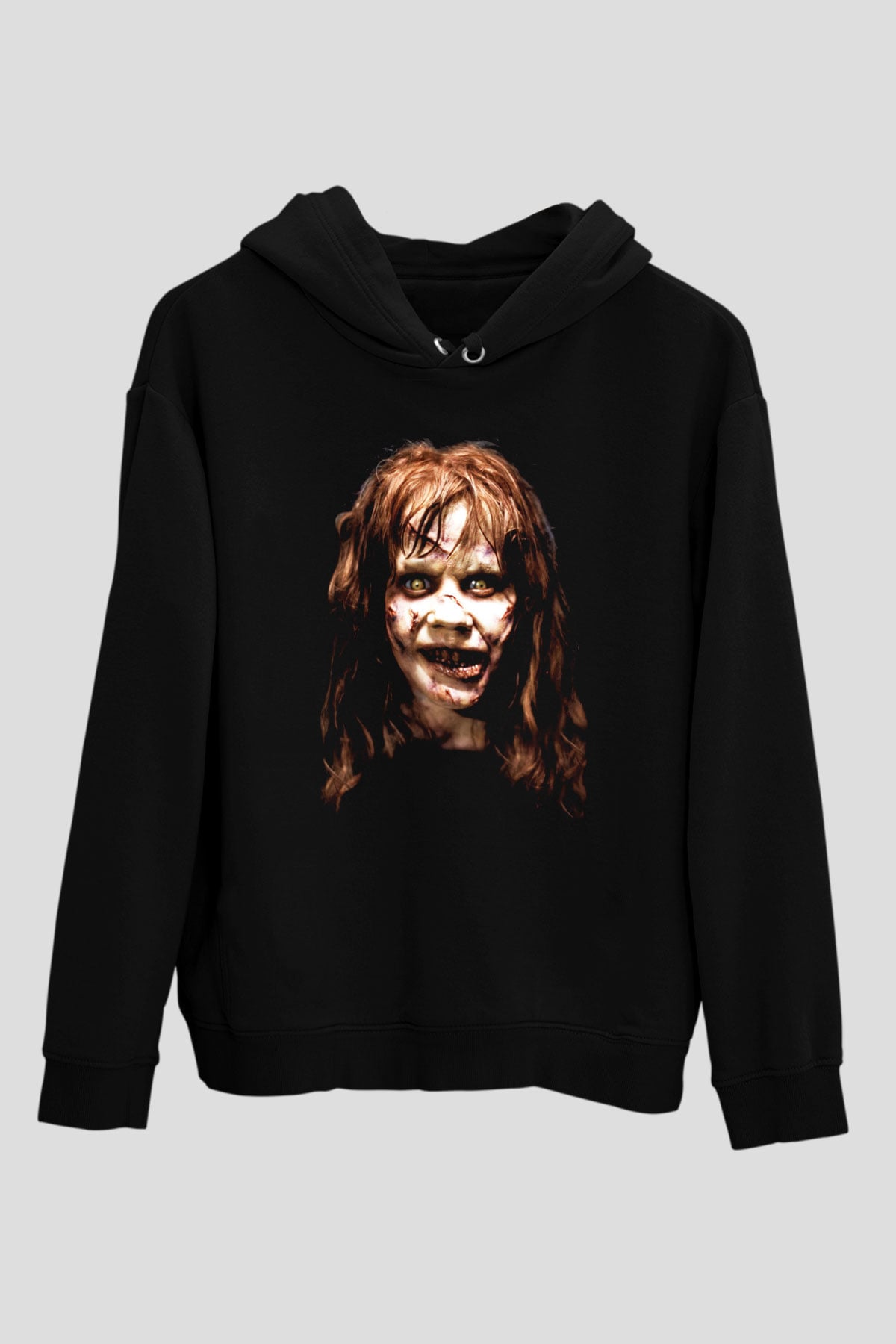The Exorcist Siyah Unisex Kapüşonlu Sweatshirt