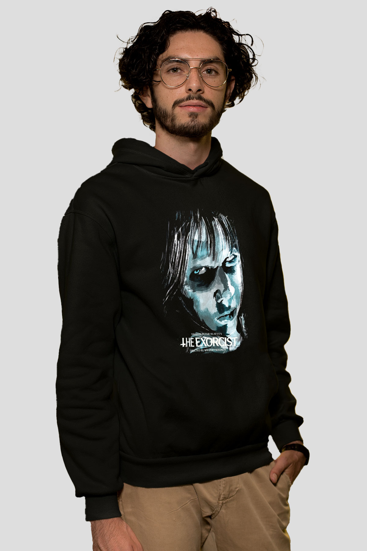 The Exorcist Siyah Unisex Kapüşonlu Sweatshirt