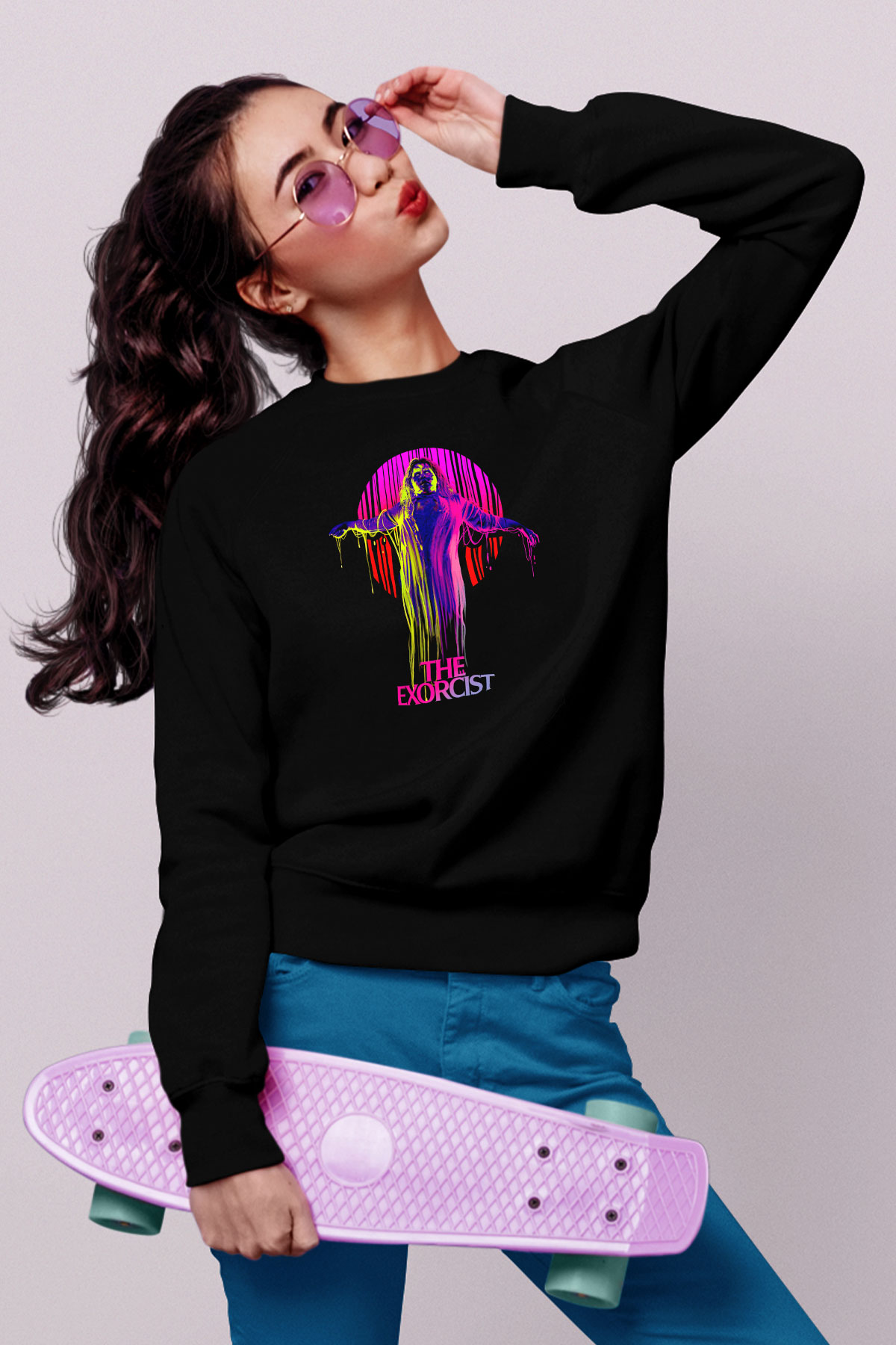 The Exorcist Siyah Unisex  Sweatshirt
