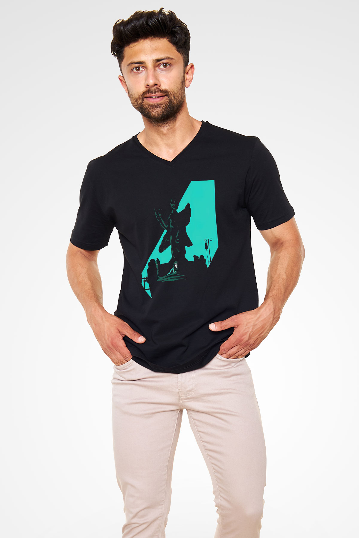 The Exorcist Siyah Unisex V Yaka Tişört