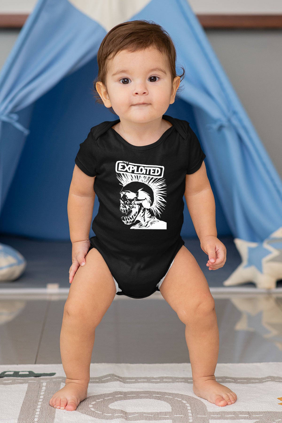 The Exploited Baskılı Siyah Bebek Body - Zıbın