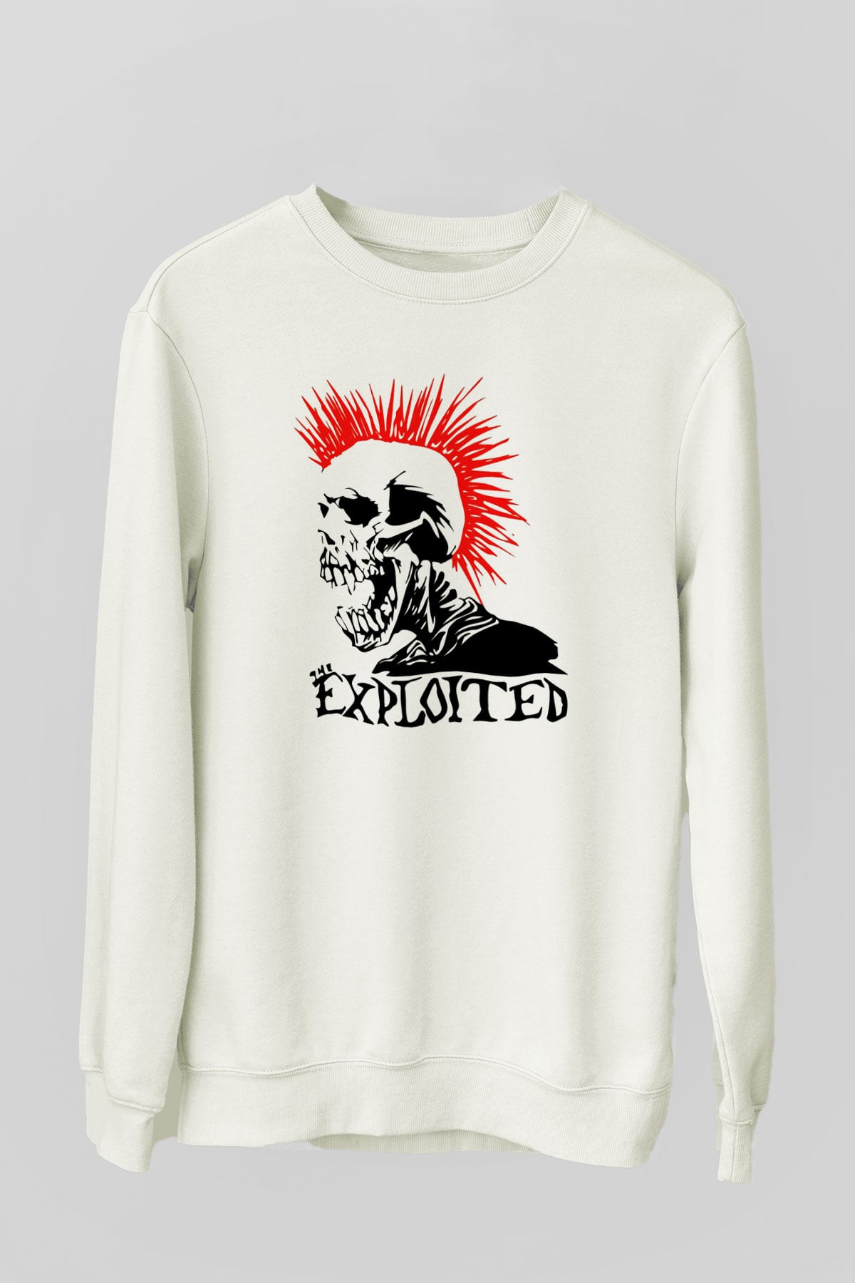The Exploited Beyaz Unisex Sweatshirt