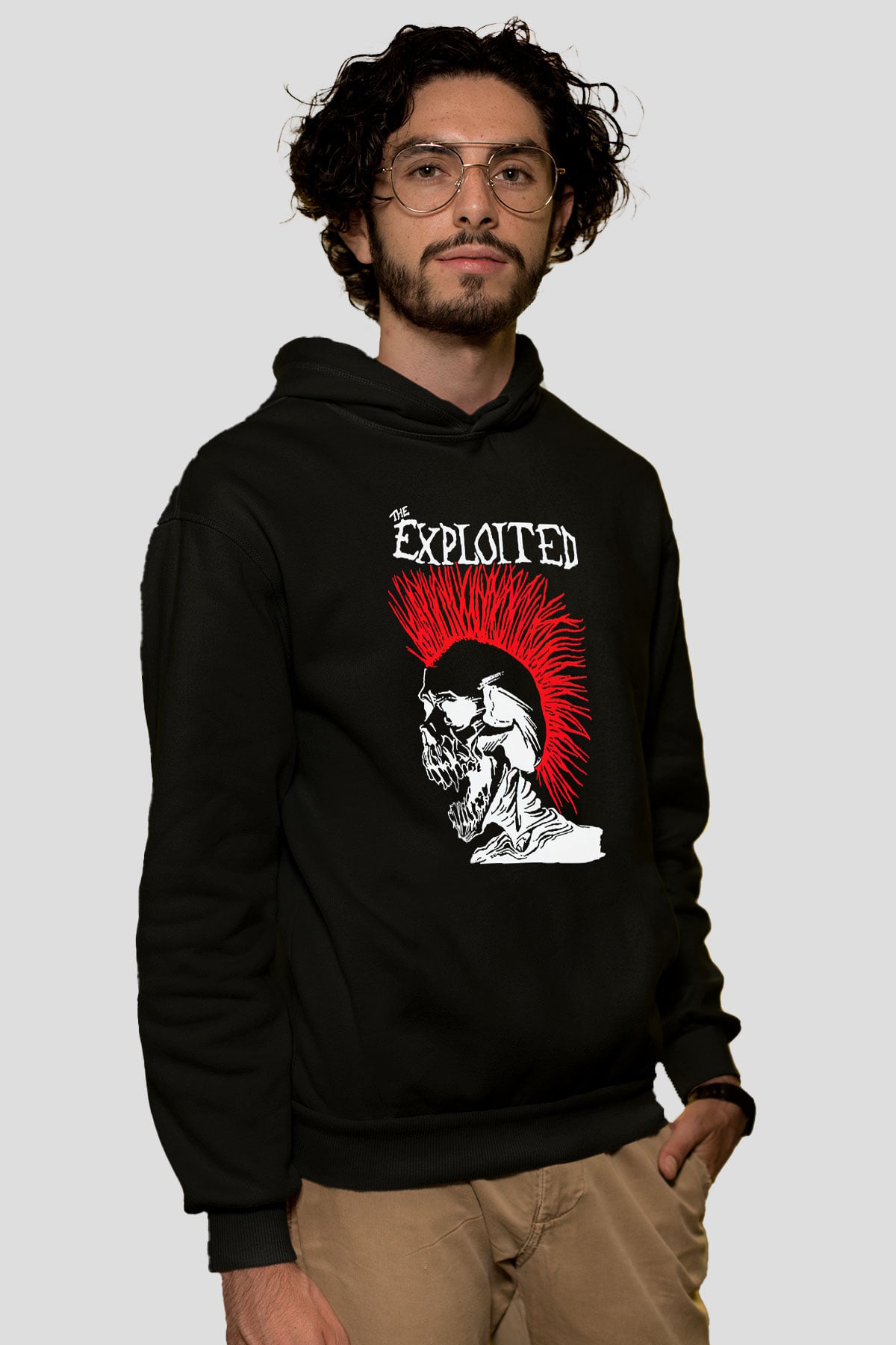 The Exploited Siyah Unisex Hoodie