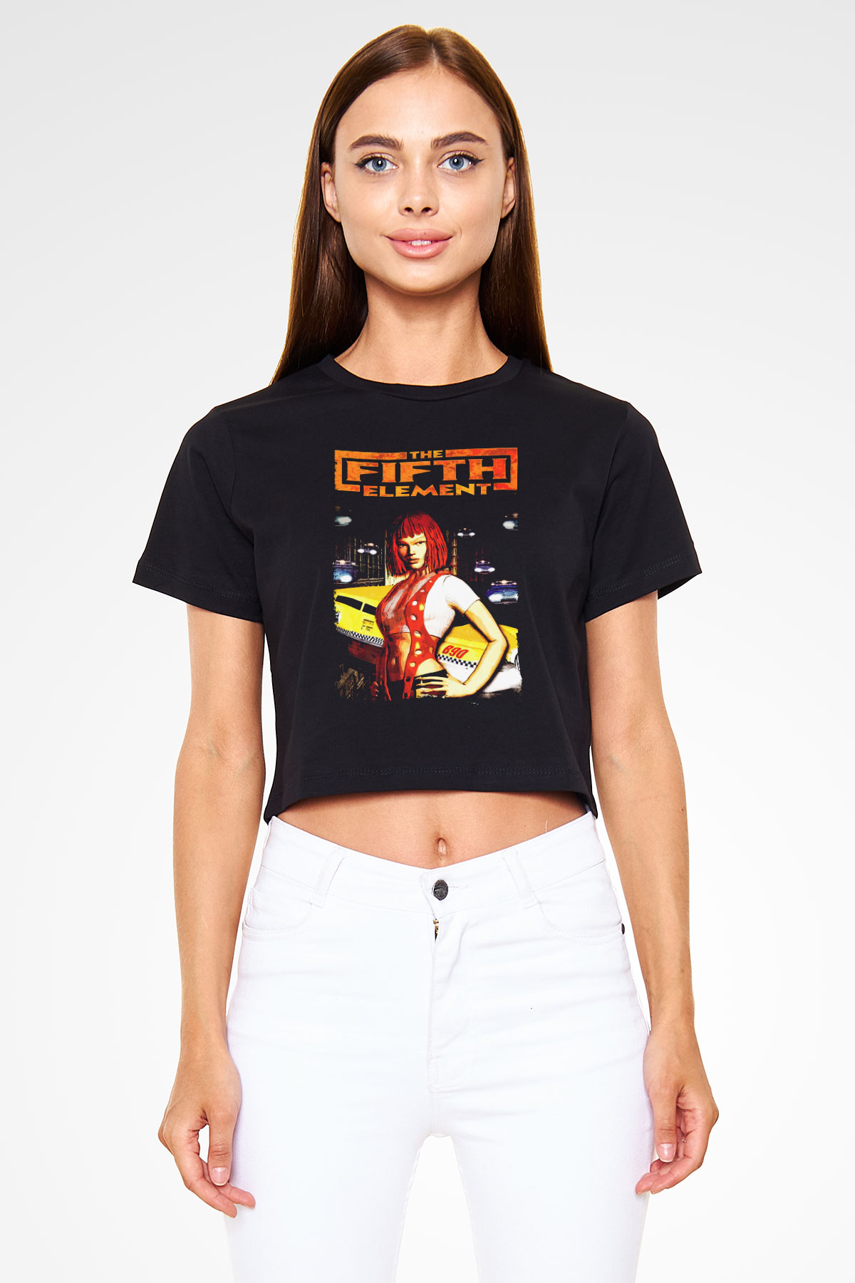 The Fifth Element Siyah   Crop Top Tişört